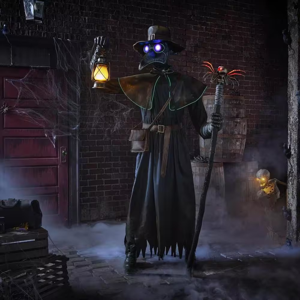 7 FT Grave & Bones Animated LED Plague Doctor 7 FT Grave & Bones Animated LED Plague Doctor
