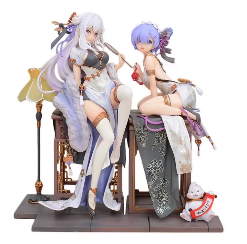2pcs Re:Zero Starting Life in Another World Rem/Emilia Collectible Action Figure 2pcs Re:Zero Starting Life in Another World Rem/Emilia Collectible Action Figure