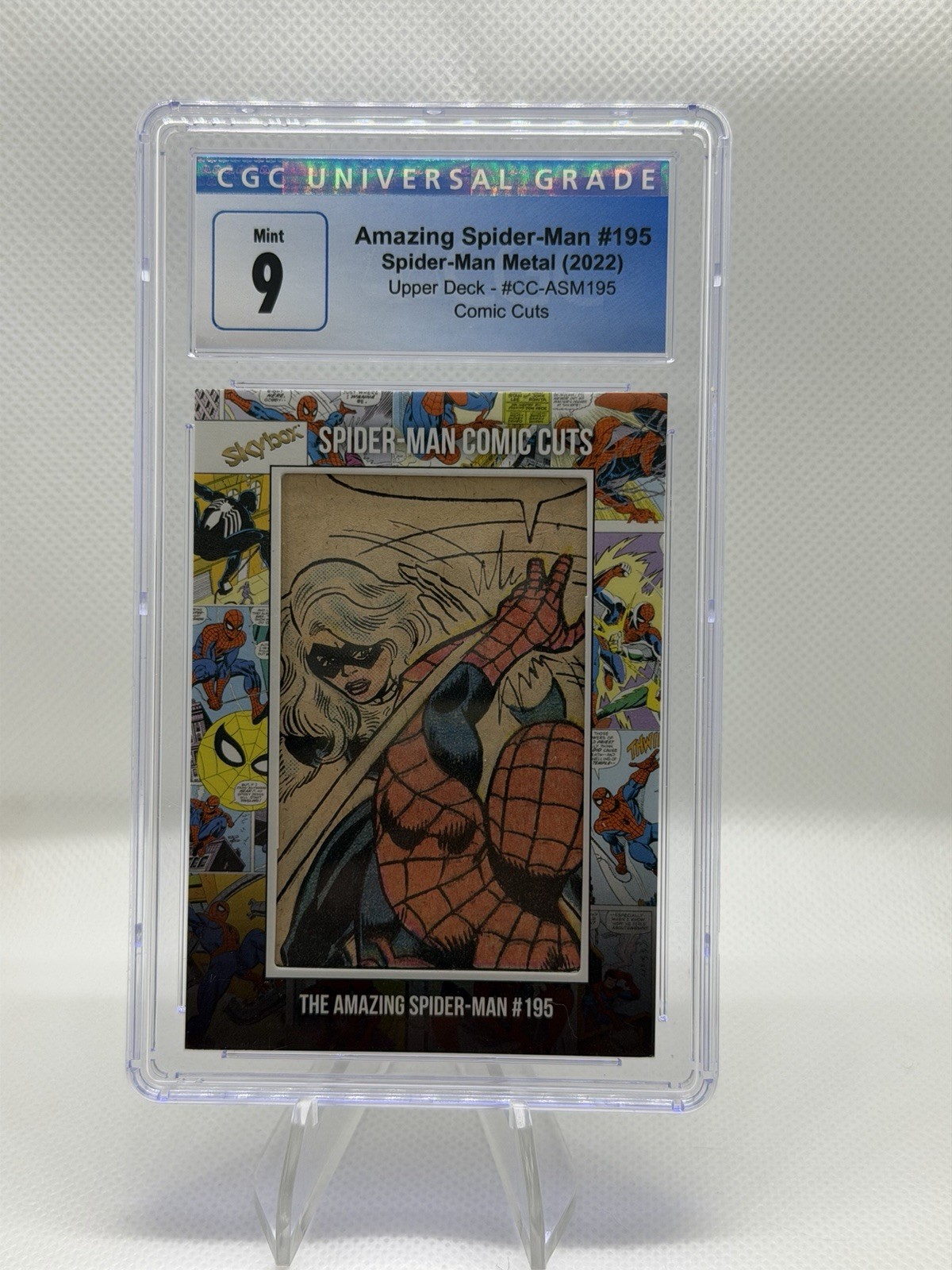 2021 Skybox Marvel Spider Man Metal Comic Cuts (Amazing Sman) #195 CGC 9 2021 Skybox Marvel Spider Man Metal Comic Cuts (Amazing Sman) #195 CGC 9