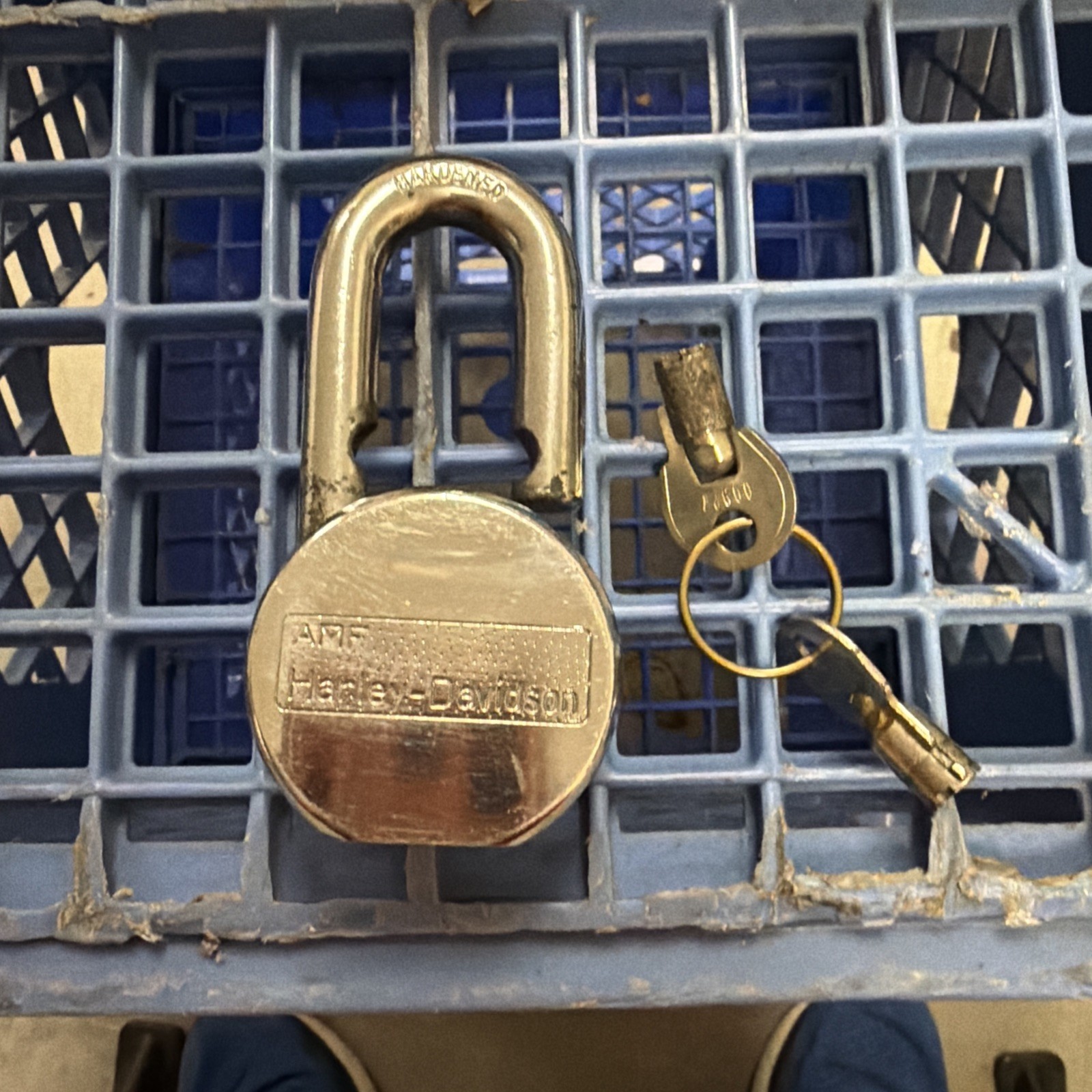 Harley-Davidson AMF HARDENED Vintage Padlock With Original Keys (2)- Works Great