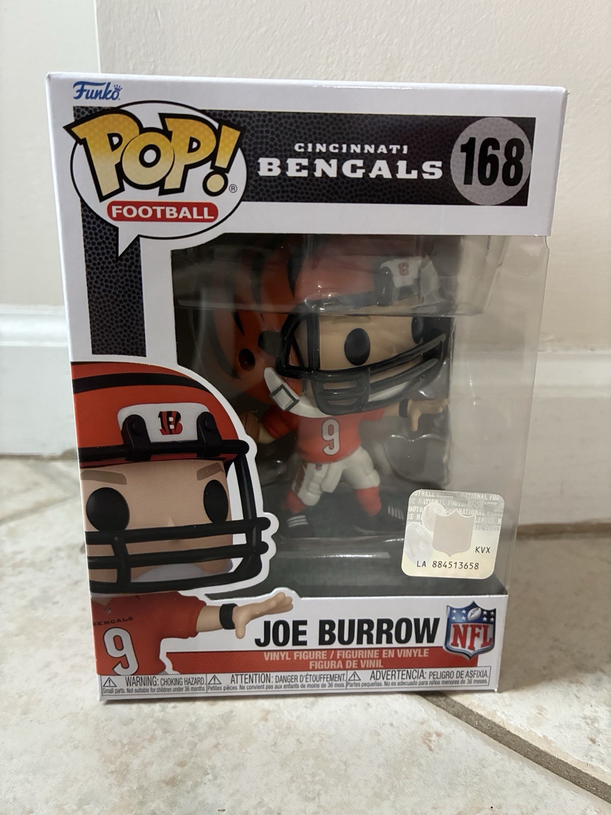 Funko Pop NFL Joe Burrow #168 Cincinnati Bengals QB – Away Jersey 🔥