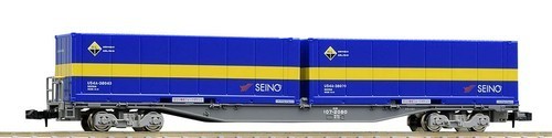 TOMIX 8731 N Scale Koki 107 Freight Car with Seino U54A Containers new