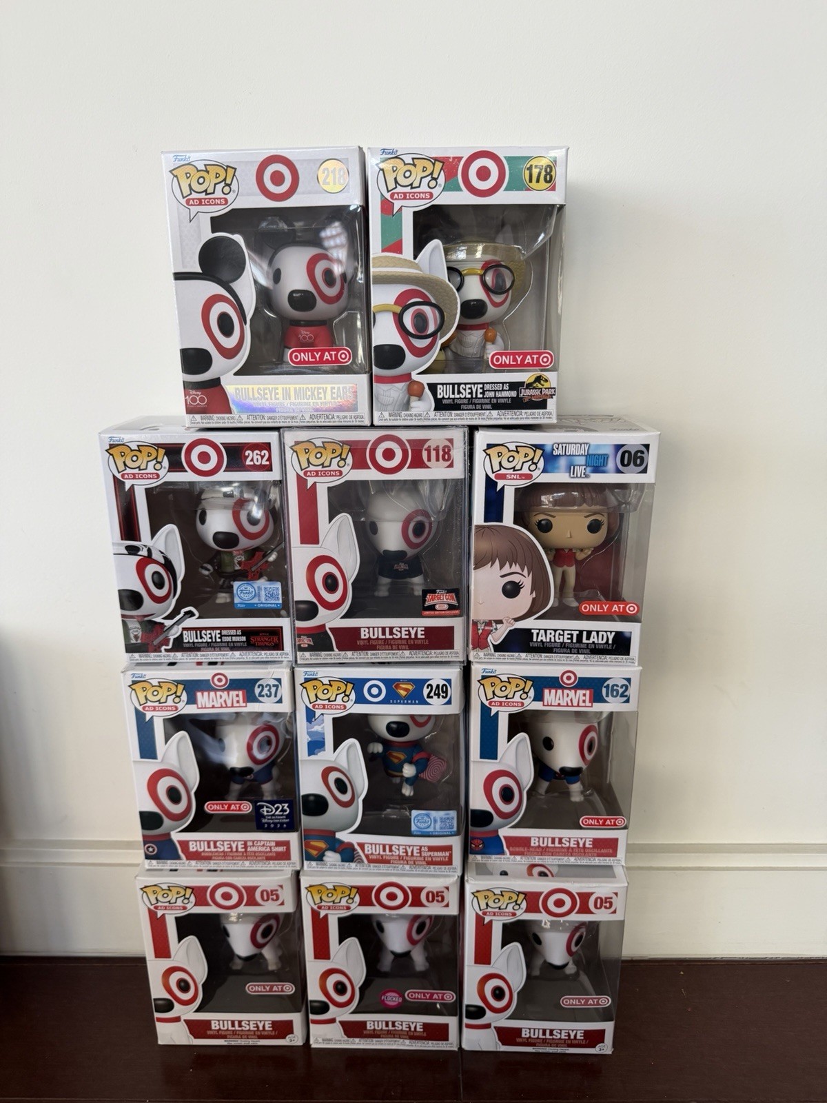 Ultimate Target Bullseye Funko Pop Collection Marvel, Disney, SNL, Flocked Ultimate Target Bullseye Funko Pop Collection Marvel, Disney, SNL, Flocked