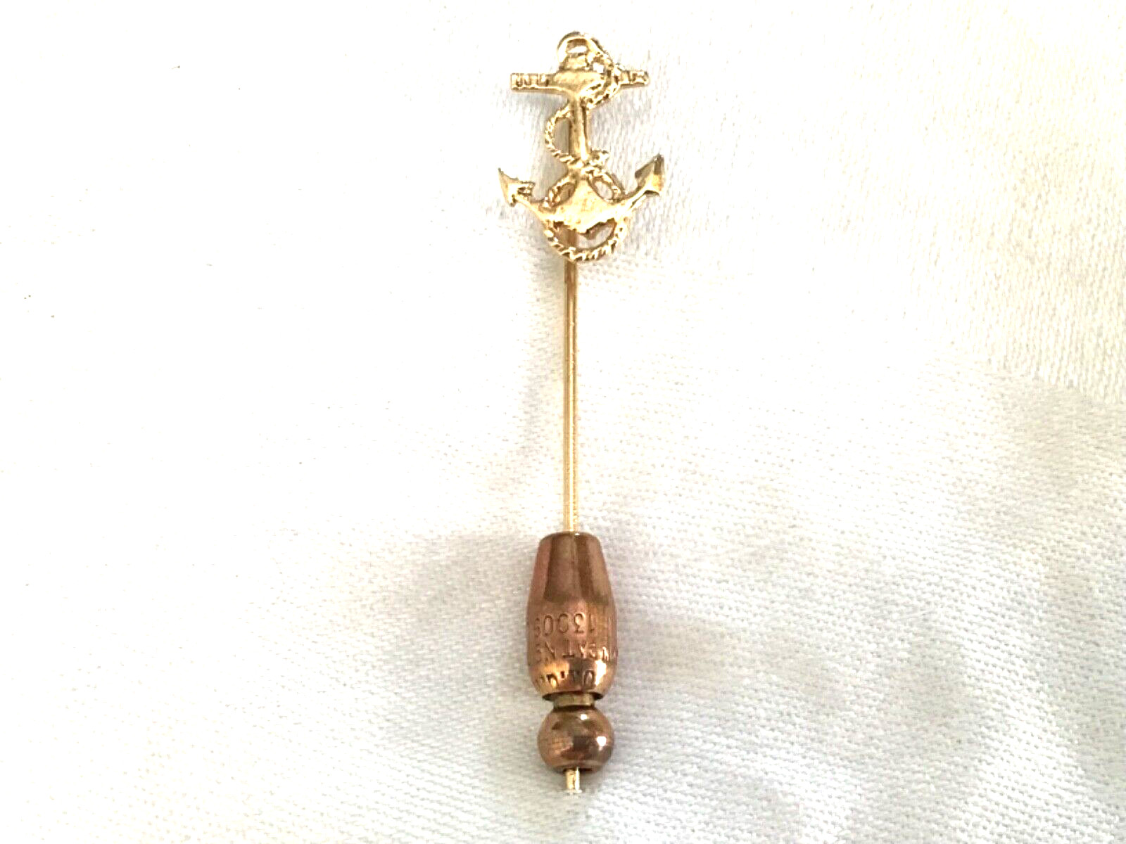 14k Stickpin Navy Anchor Design Solid Gold Militaria NOT SCRAP 14k Stickpin Navy Anchor Design Solid Gold Militaria NOT SCRAP