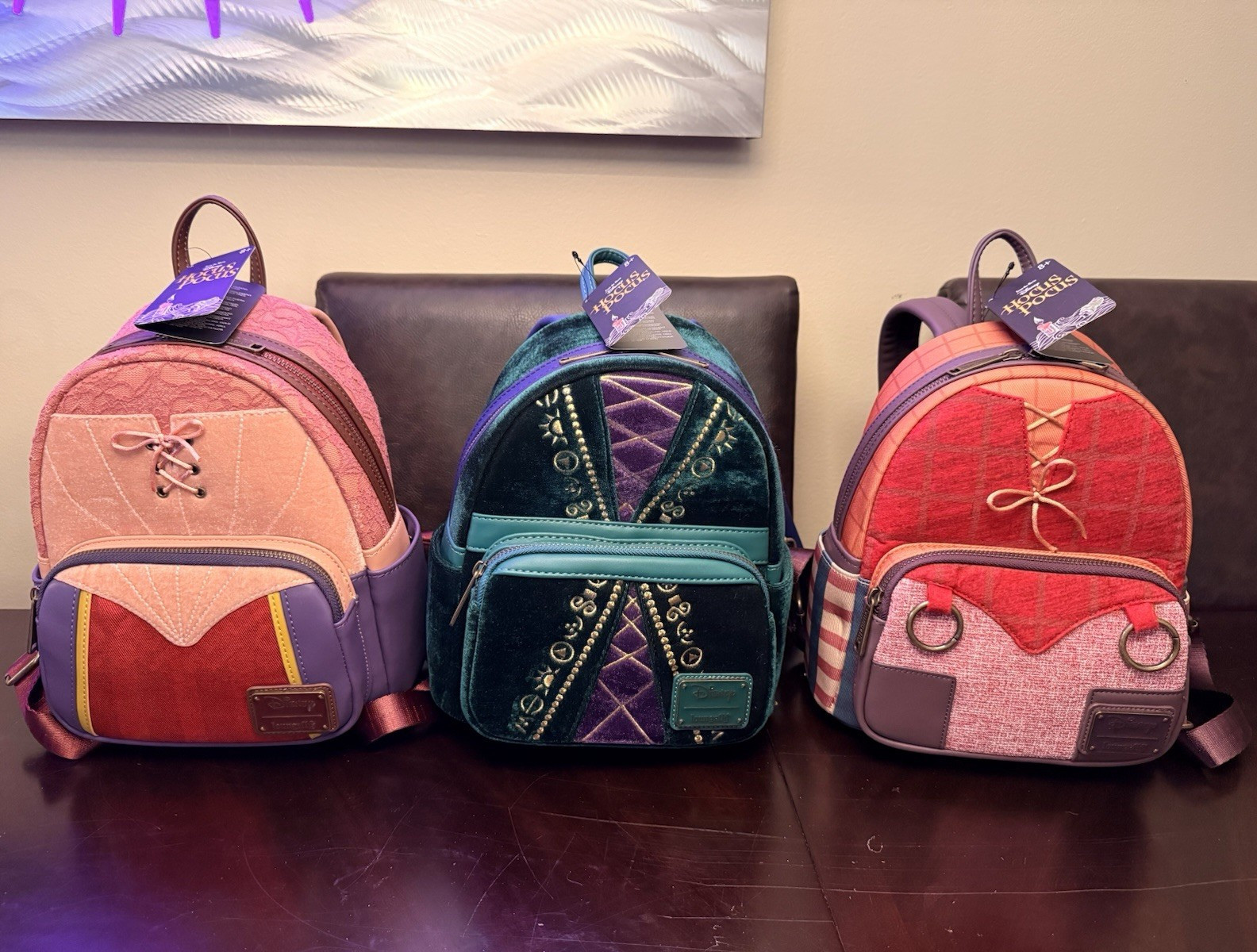 Loungefly Disney Hocus Pocus Mini Backpack Bags winifred Sarah Mary NEW NWT Loungefly Disney Hocus Pocus Mini Backpack Bags winifred Sarah Mary NEW NWT