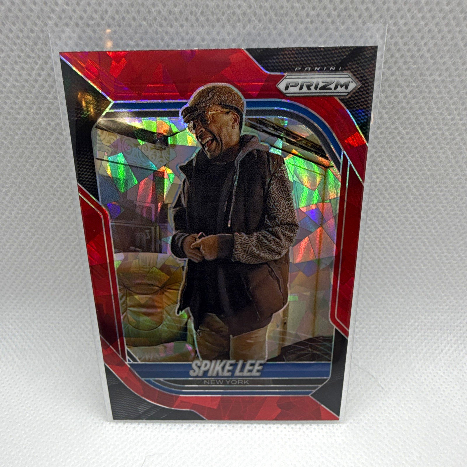 Panini 2023-24 Prizm Basketball Spike Lee #135 Red Prizm Parallel Card Panini 2023-24 Prizm Basketball Spike Lee #135 Red Prizm Parallel Card