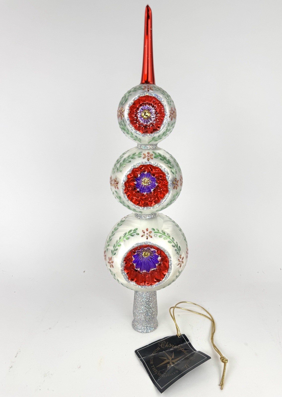Christopher Radko Brite On Top 2002 16" Tree Topper 9 Reflectors 02-0445-0 Christopher Radko Brite On Top 2002 16" Tree Topper 9 Reflectors 02-0445-0