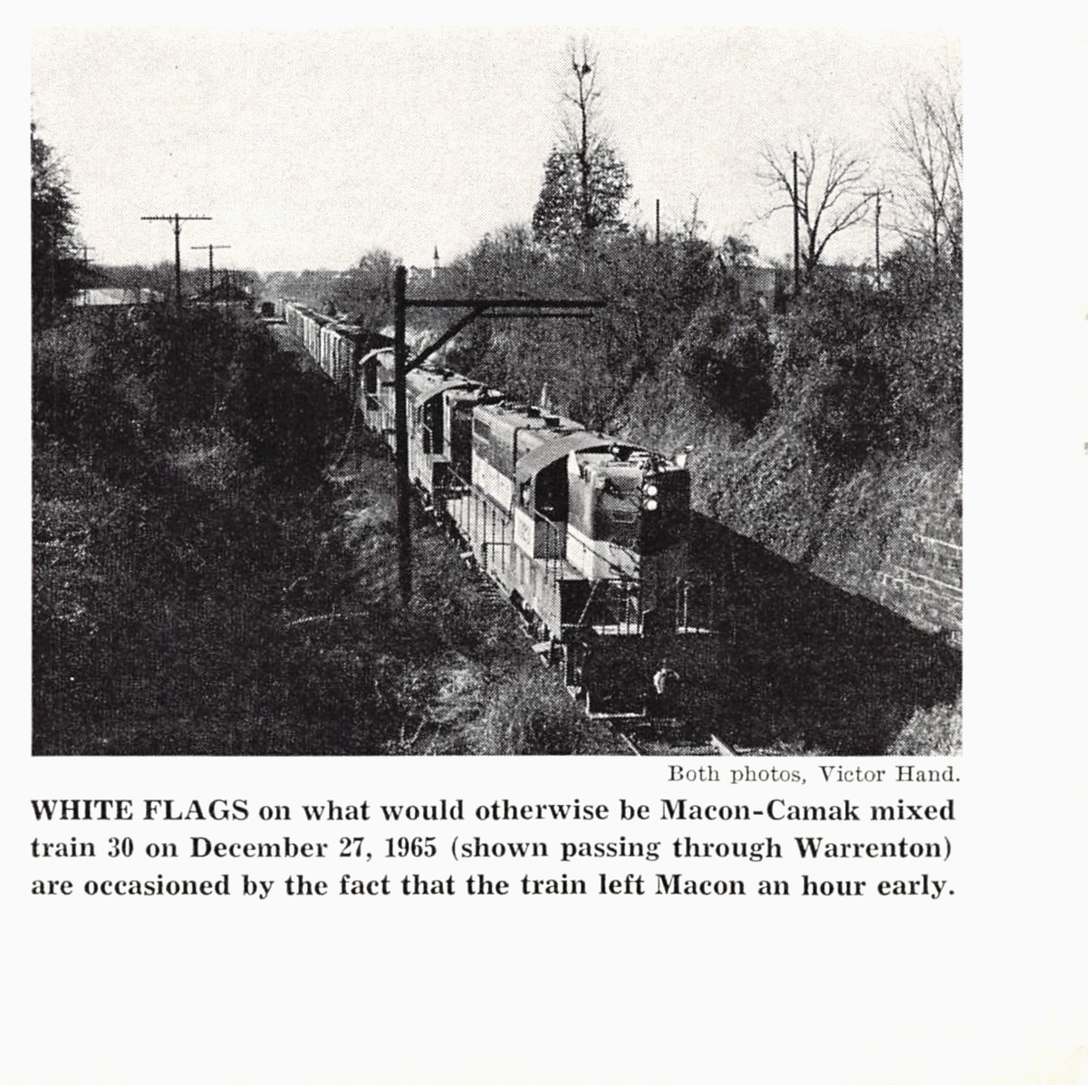 Macon Camak Mixed Train #30 Passing Warrenton Georgia Railroad 4" x 4" Mag Image Macon Camak Mixed Train #30 Passing Warrenton Georgia Railroad 4" x 4" Mag Image