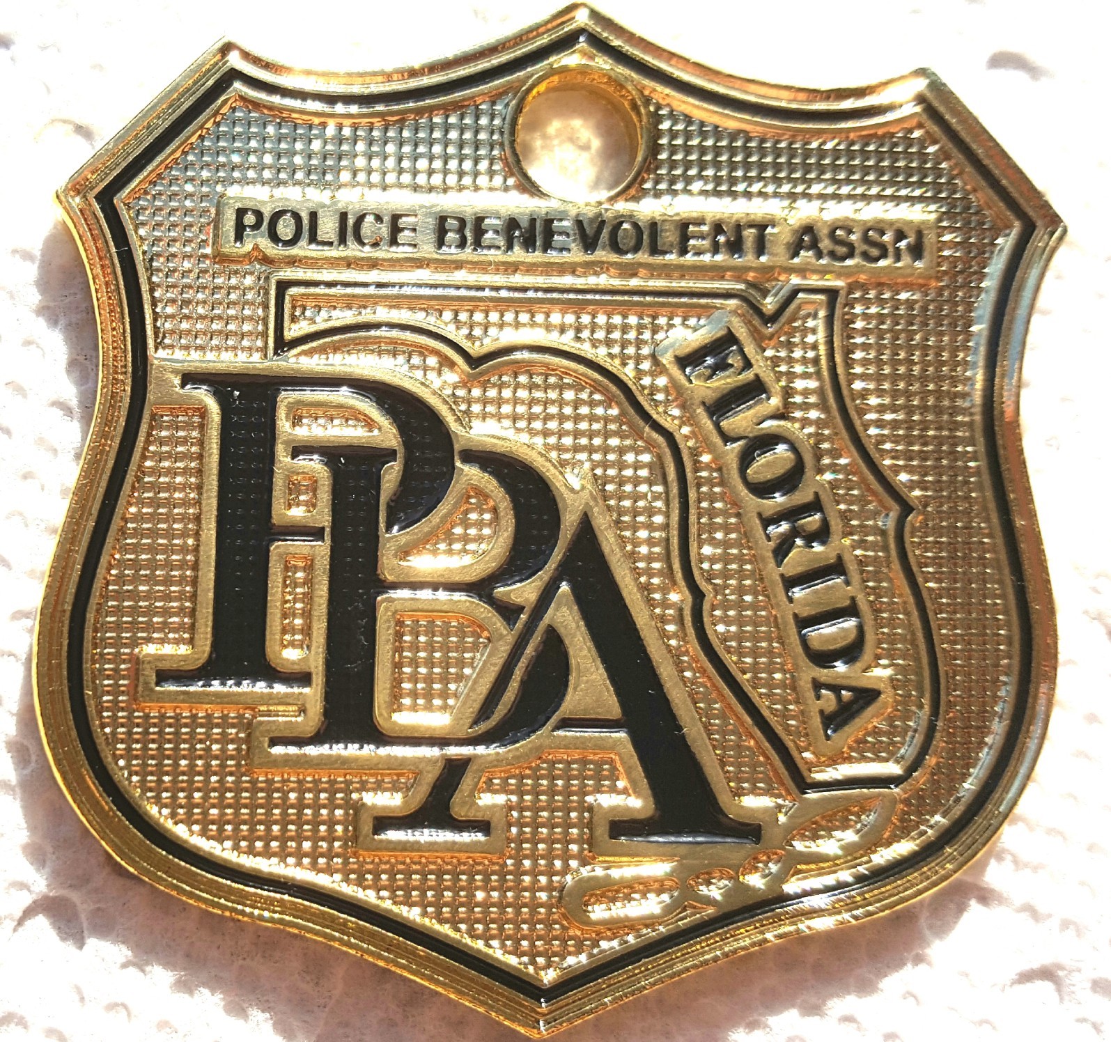 PBA OFFICIAL 2026 FLORIDA SUPPORTER SHIELD CAR GOLD LICENSE PLATE PBA OFFICIAL 2026 FLORIDA SUPPORTER SHIELD CAR GOLD LICENSE PLATE