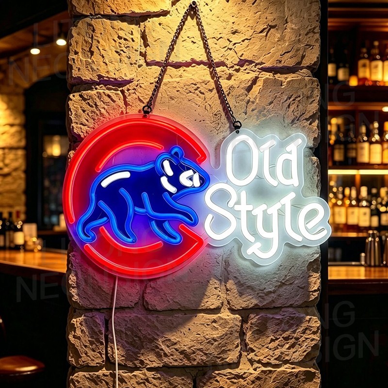 US STOCK Chicago Cubs Old Style Dimmable LED Neon Sign 16" Bar Club Decor Gift US STOCK Chicago Cubs Old Style Dimmable LED Neon Sign 16" Bar Club Decor Gift
