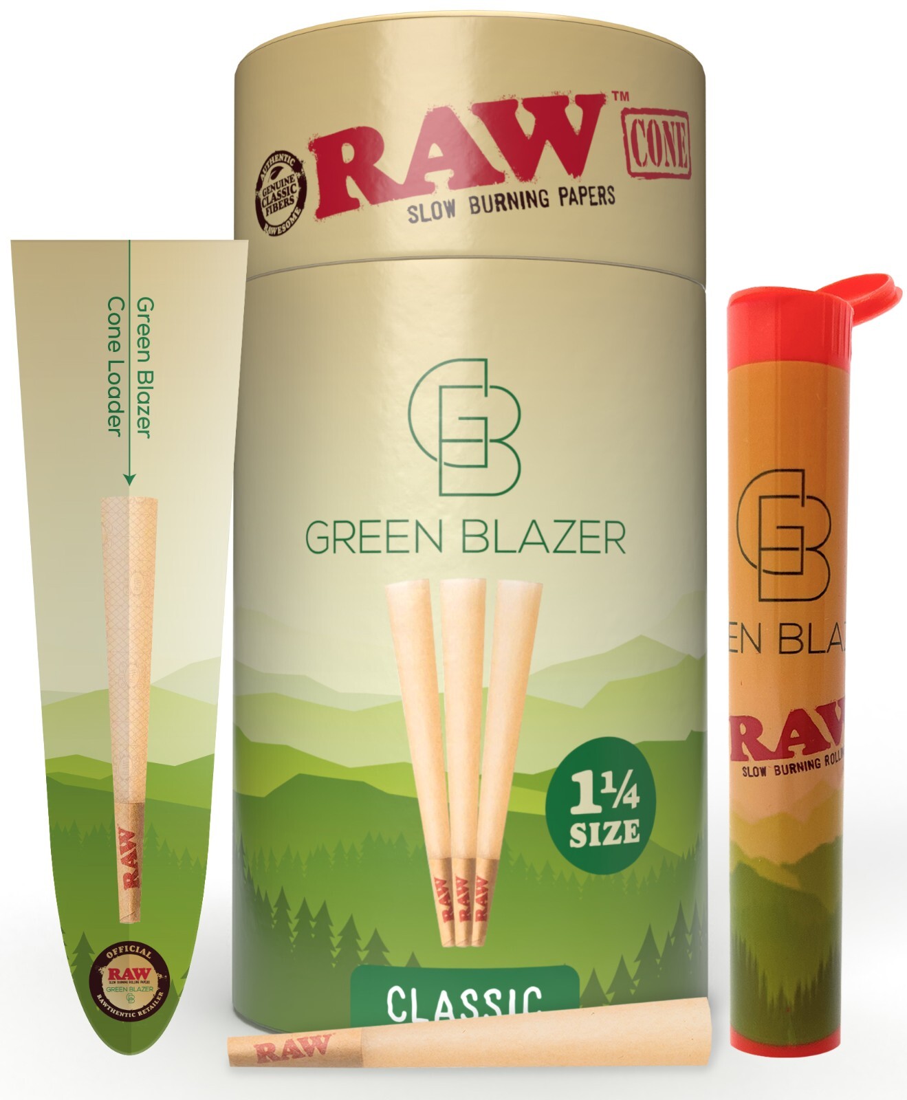 RAW Cones Classic 1 1/4 Size: 150 Pack & Accessory Kit RAW Cones Classic 1 1/4 Size: 150 Pack & Accessory Kit