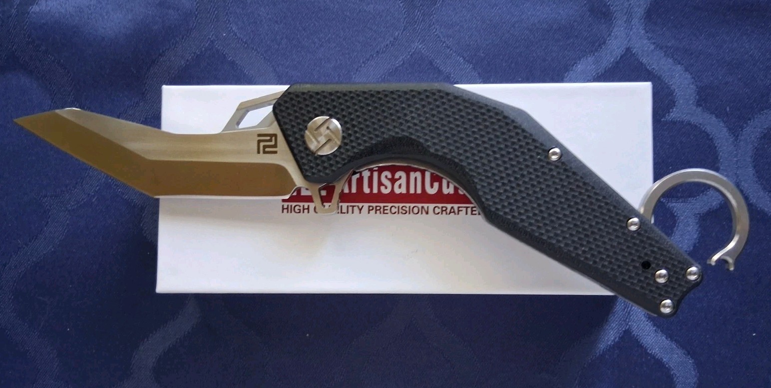 *NEW*🔥ARTISAN CUTLERY Cobra Folding Knife w/D2 Blade & Black G10 Handle (1811P) *NEW*🔥ARTISAN CUTLERY Cobra Folding Knife w/D2 Blade & Black G10 Handle (1811P)
