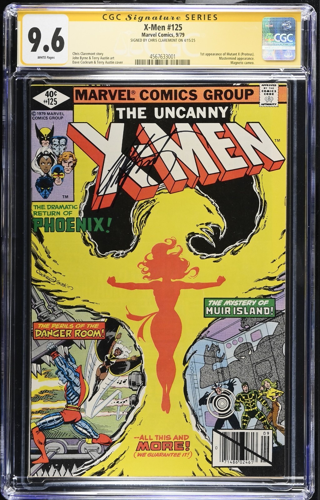 Uncanny X-Men #125 SIGNED BY CHRIS CLAREMONT SS 1st app of Mutant X 1979 Marvel Uncanny X-Men #125 SIGNED BY CHRIS CLAREMONT SS 1st app of Mutant X 1979 Marvel