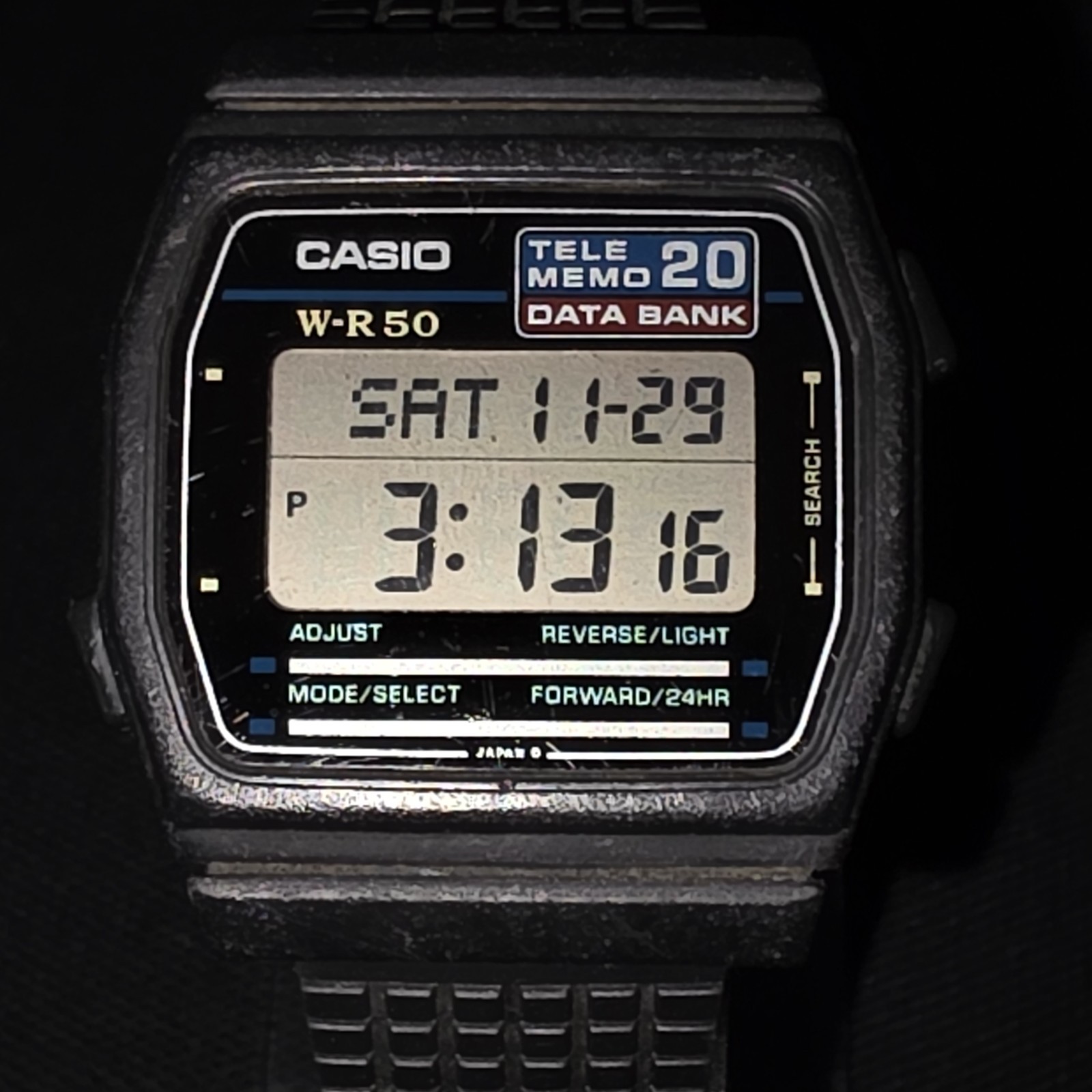 VTG Rare Casio W-R50 520 DB 20W Tele Memo 20 Data Bank Digital Watch Japan Works VTG Rare Casio W-R50 520 DB 20W Tele Memo 20 Data Bank Digital Watch Japan Works