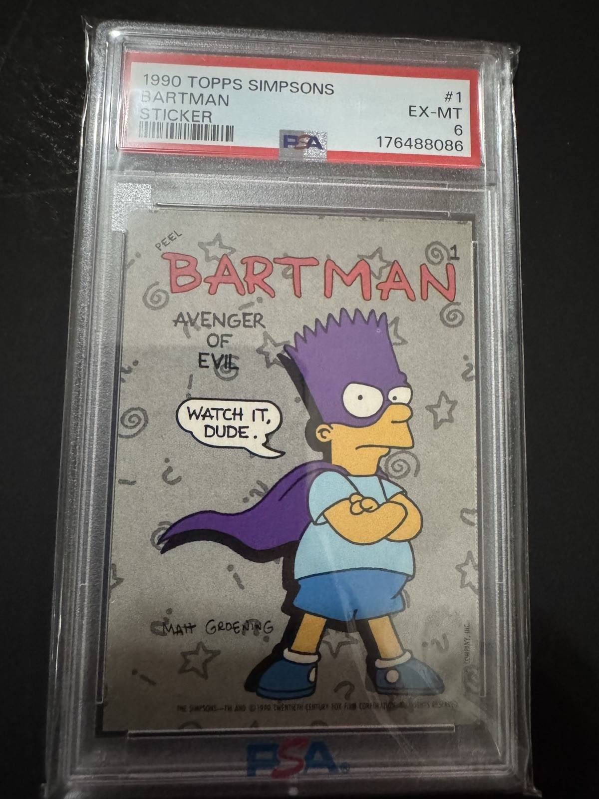 1990 Topps The Simpsons Series 1 BARTMAN #1 PSA 6 MASTER SET 💯 Complete 1990 Topps The Simpsons Series 1 BARTMAN #1 PSA 6 MASTER SET 💯 Complete