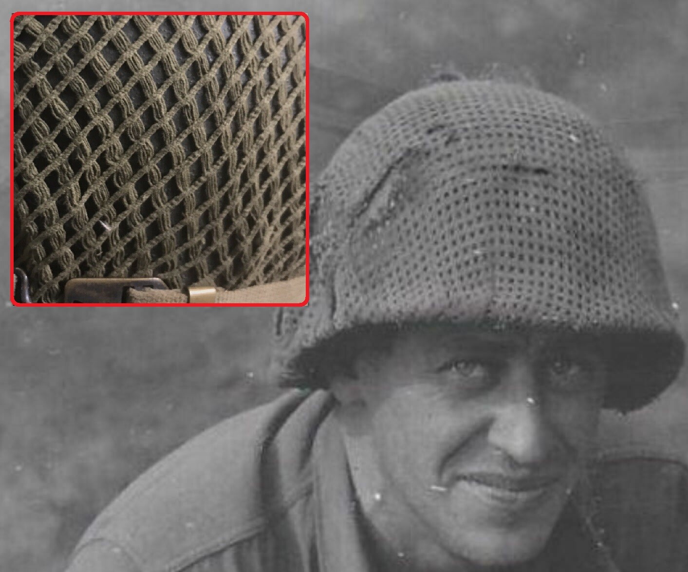 ORIGINAL WWII Woven RECTANGLE Patt M1 Helmet Net frm US OD Camouflage Shrimp Net ORIGINAL WWII Woven RECTANGLE Patt M1 Helmet Net frm US OD Camouflage Shrimp Net