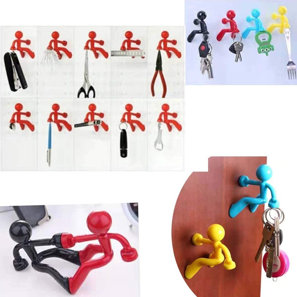 2pcs Creative Fun Magnetic Man Climbing Fantastic Magnetic Key Holder Plate 2pcs Creative Fun Magnetic Man Climbing Fantastic Magnetic Key Holder Plate
