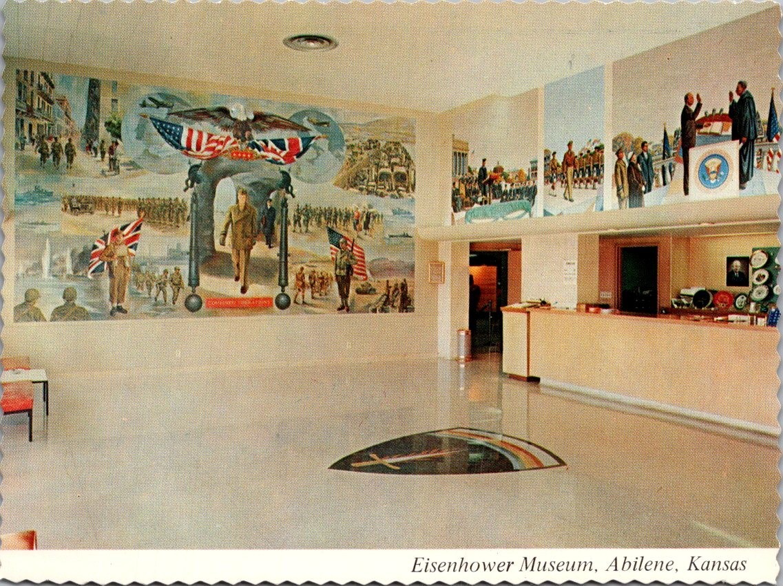 MURALS from Nation Academy of Design EISENHOWER MUSEUM Abilene, KS 4x6 Postcard MURALS from Nation Academy of Design EISENHOWER MUSEUM Abilene, KS 4x6 Postcard