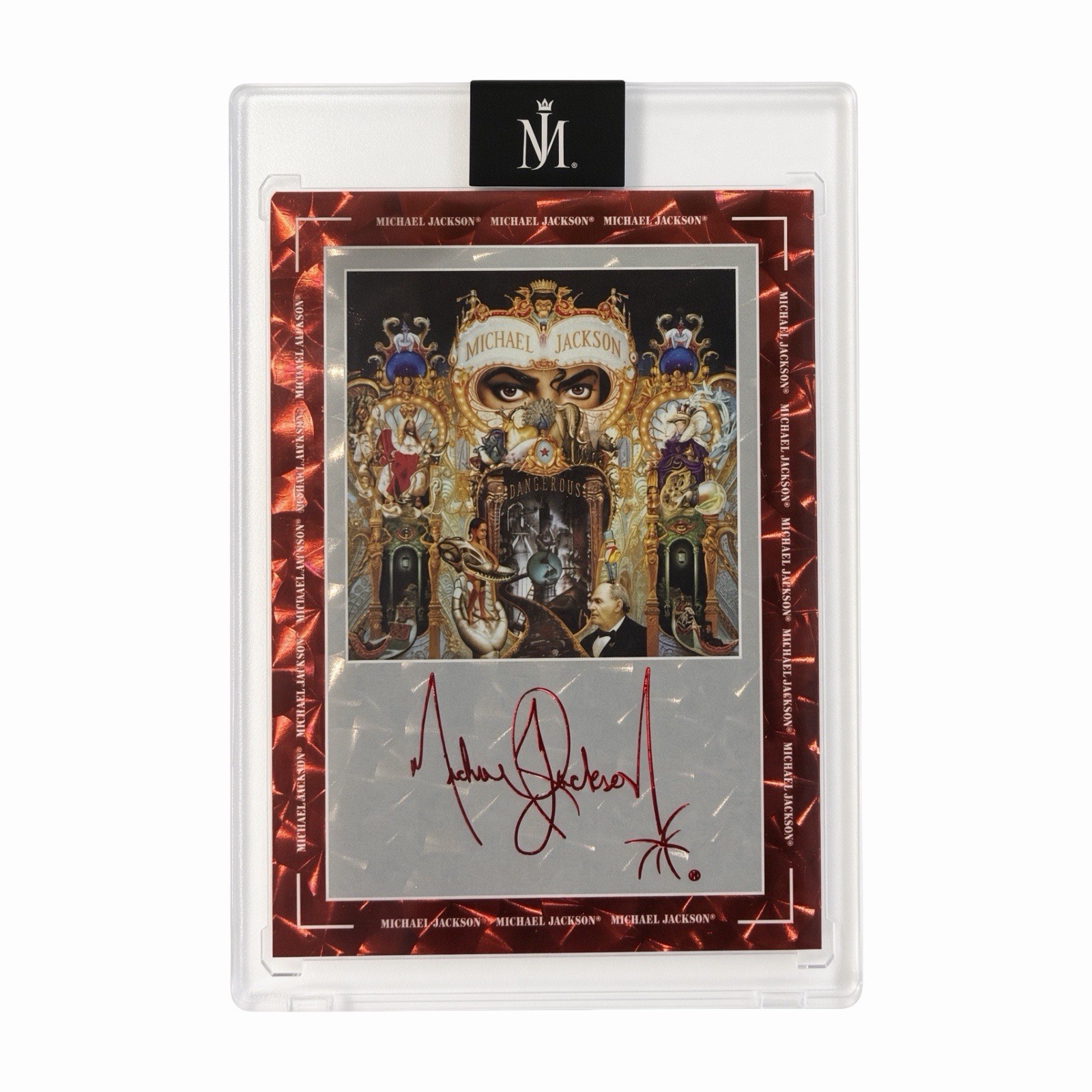 Michael Jackson Keepsake Album #11 Dangerous Laser Signagraph RED CRACK ICE 1/1 Michael Jackson Keepsake Album #11 Dangerous Laser Signagraph RED CRACK ICE 1/1