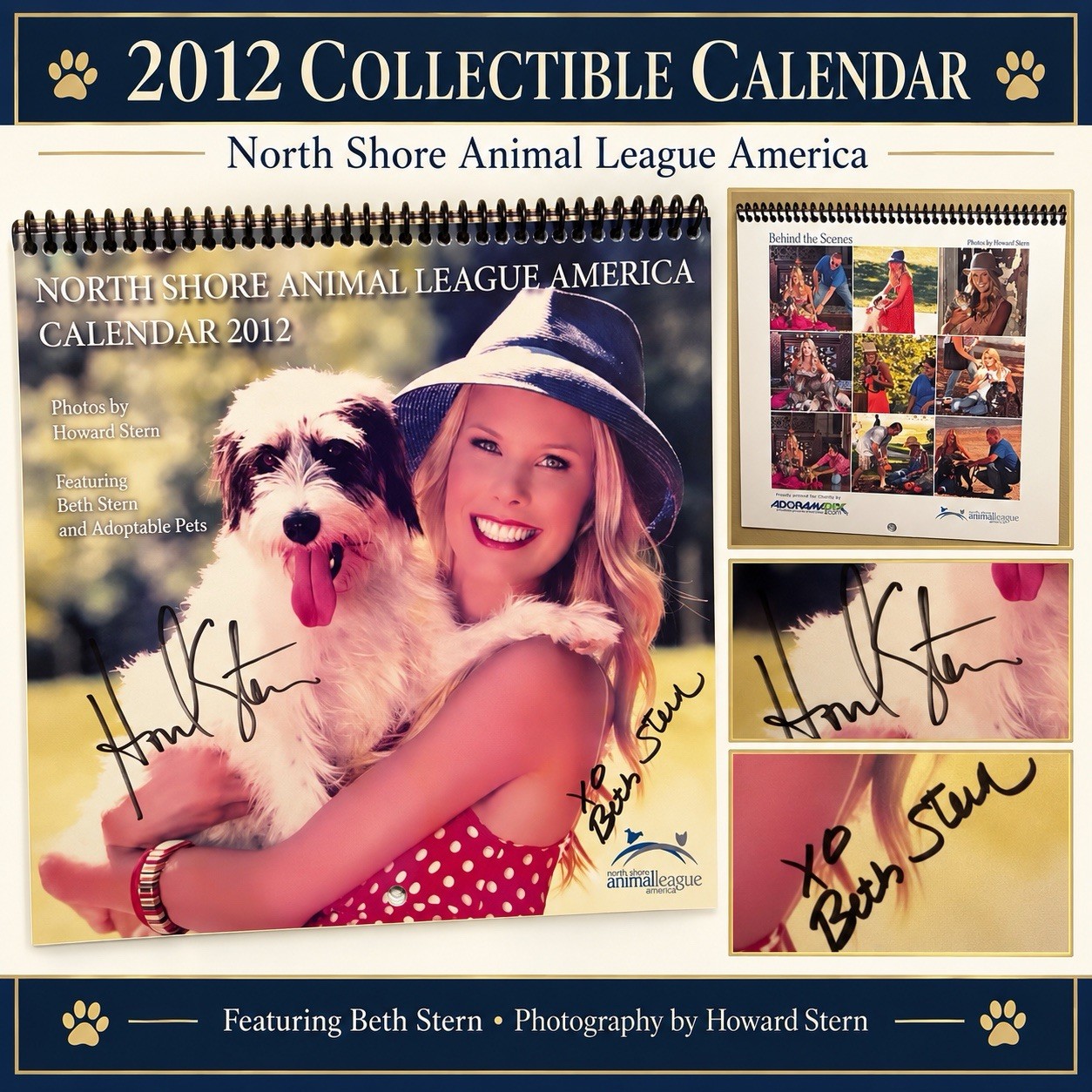 2012 North Shore Animal League Calendar – Howard & Beth Stern Signatures 2012 North Shore Animal League Calendar – Howard & Beth Stern Signatures