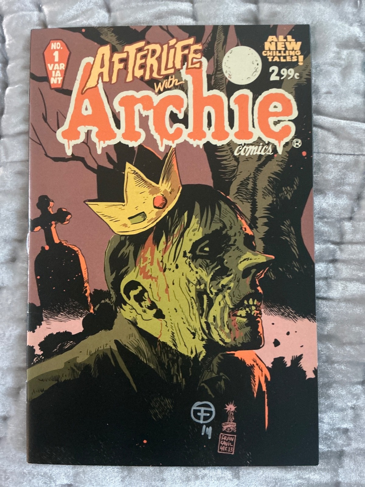 AFTERLIFE WITH ARCHIE #1 SIGNED BY FRANCAVILLA 1ST PTG ARCHIE COMICS 2013 AFTERLIFE WITH ARCHIE #1 SIGNED BY FRANCAVILLA 1ST PTG ARCHIE COMICS 2013