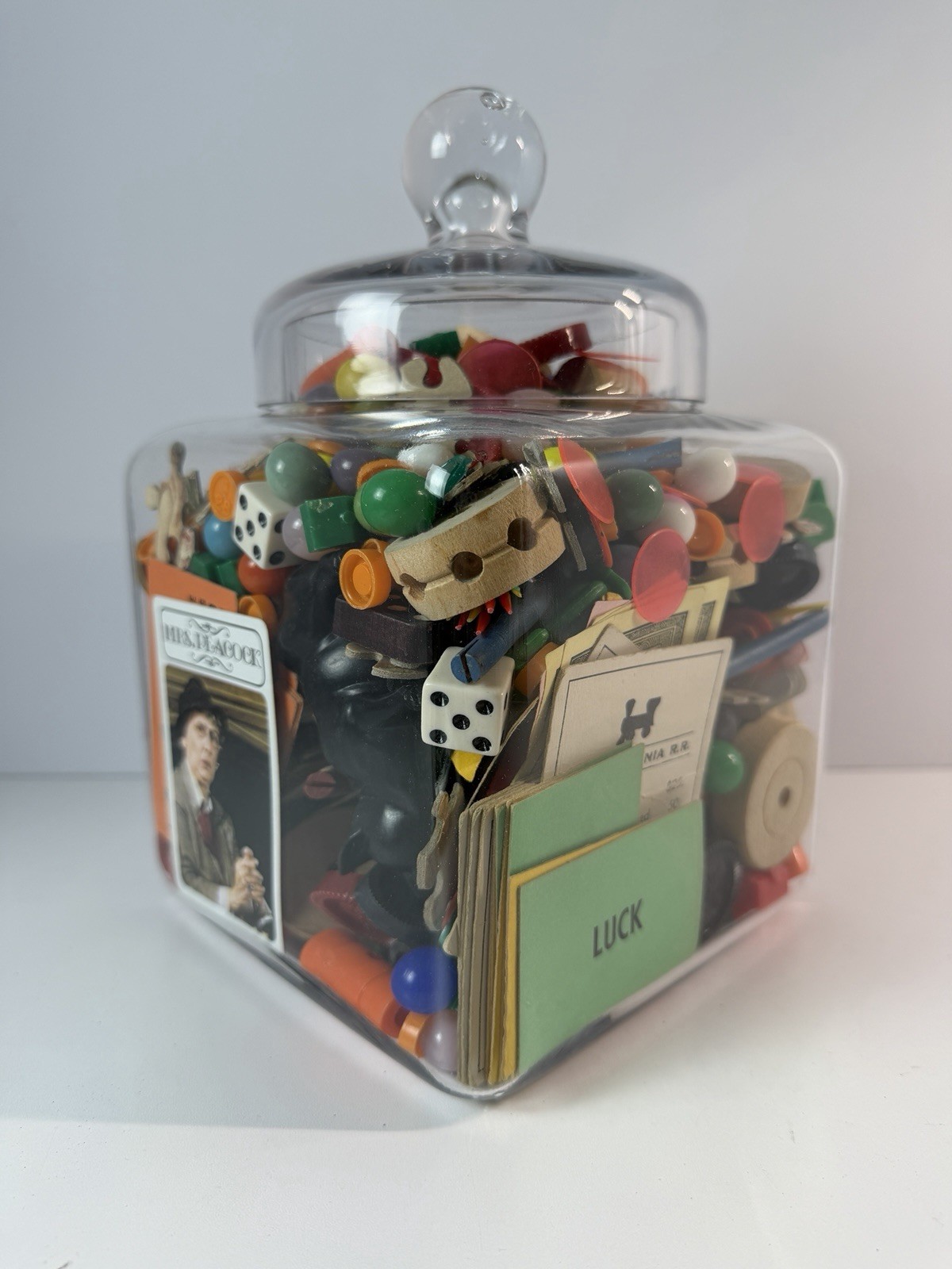 Vtg Junk Lot Mid-Century Toys Trinkets Charms Dice Game Pieces Apothocary Jar Vtg Junk Lot Mid-Century Toys Trinkets Charms Dice Game Pieces Apothocary Jar