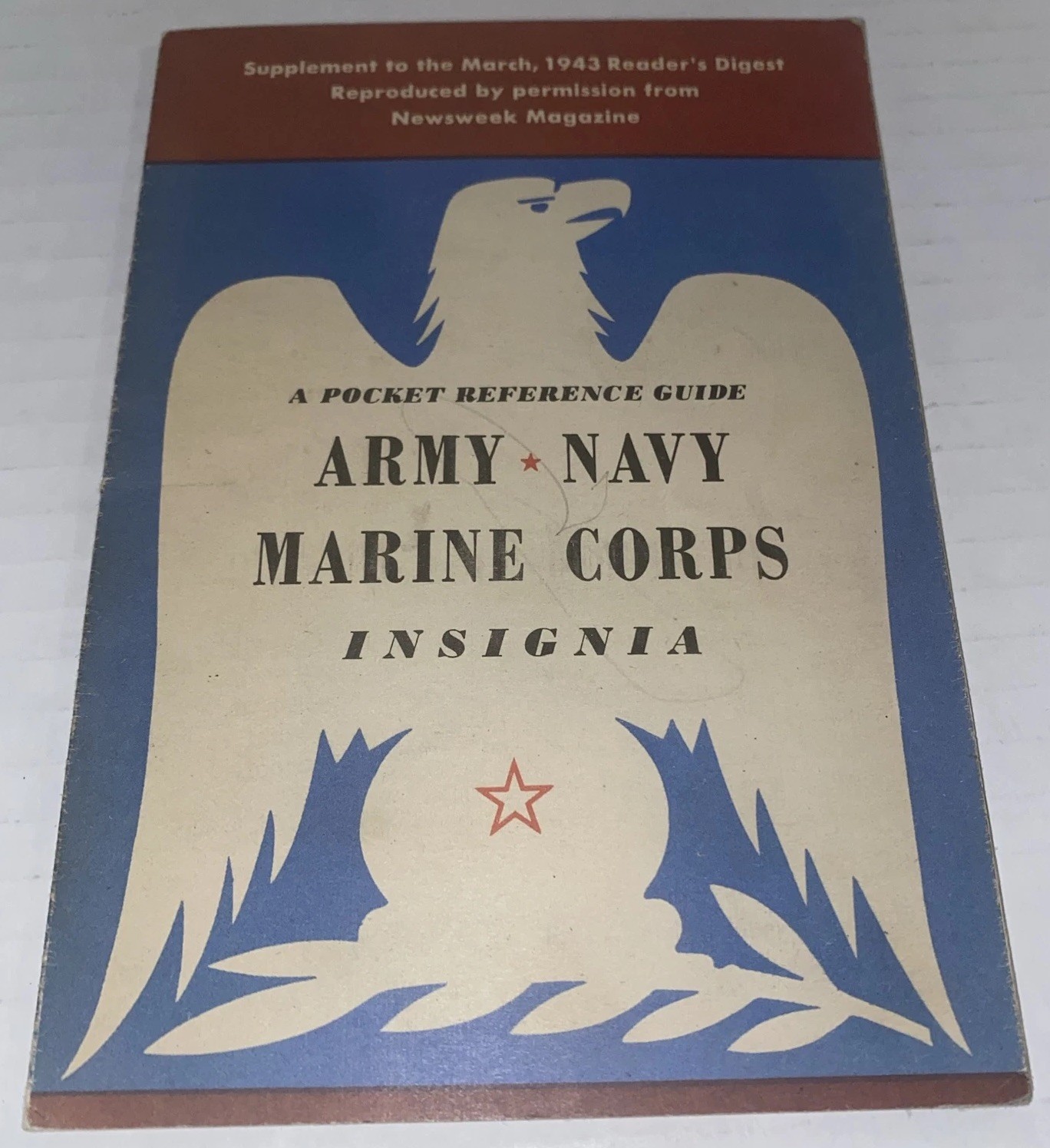 Vintage 1940s Army Navy Marine Corps Insignia Pocket Reference Guide Booklet Vintage 1940s Army Navy Marine Corps Insignia Pocket Reference Guide Booklet