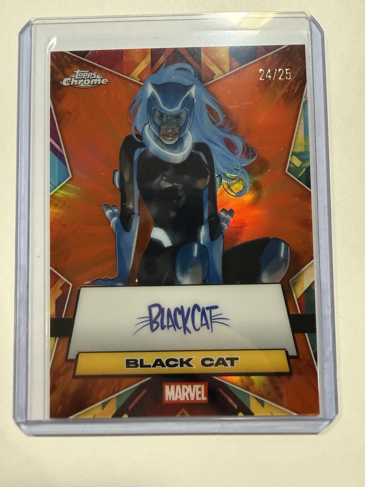 MARVEL TOPPS CHROME BLACK CAT NUMBERED AUTOGRAPH 24/25 RARE SPIDER MAN VILLIAN MARVEL TOPPS CHROME BLACK CAT NUMBERED AUTOGRAPH 24/25 RARE SPIDER MAN VILLIAN