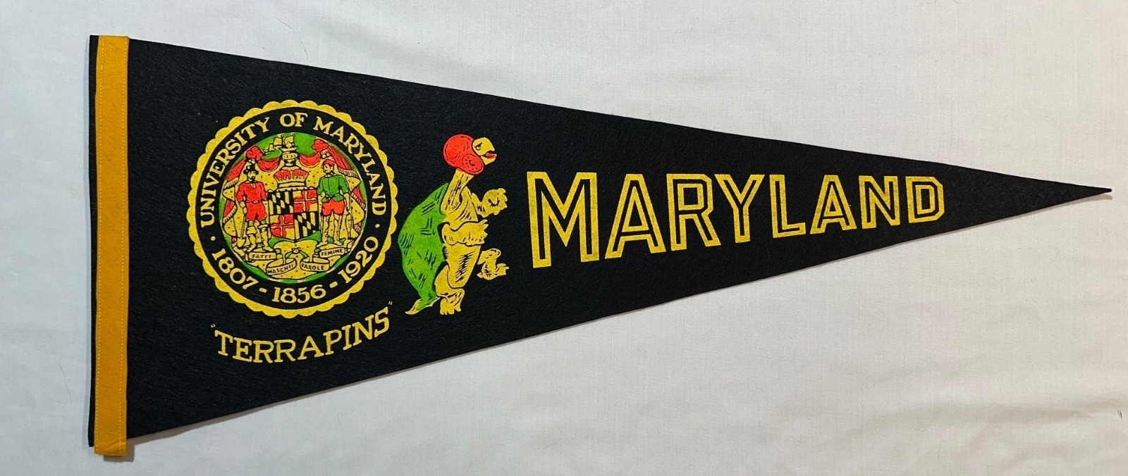old University of Maryland Terrapins Pennant Very Cool