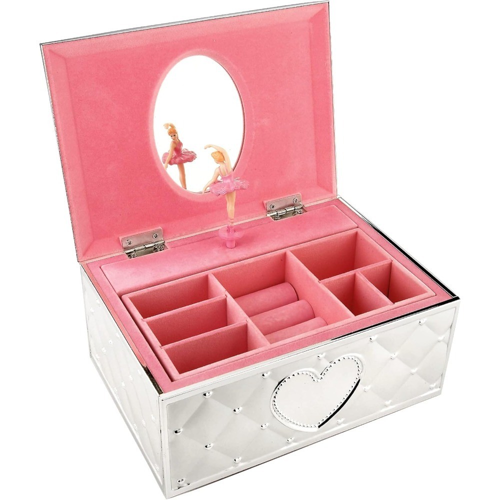 Vintage Musical Ballerina Jewelry Box with Mirror for Girls Childhood Keepsake Vintage Musical Ballerina Jewelry Box with Mirror for Girls Childhood Keepsake