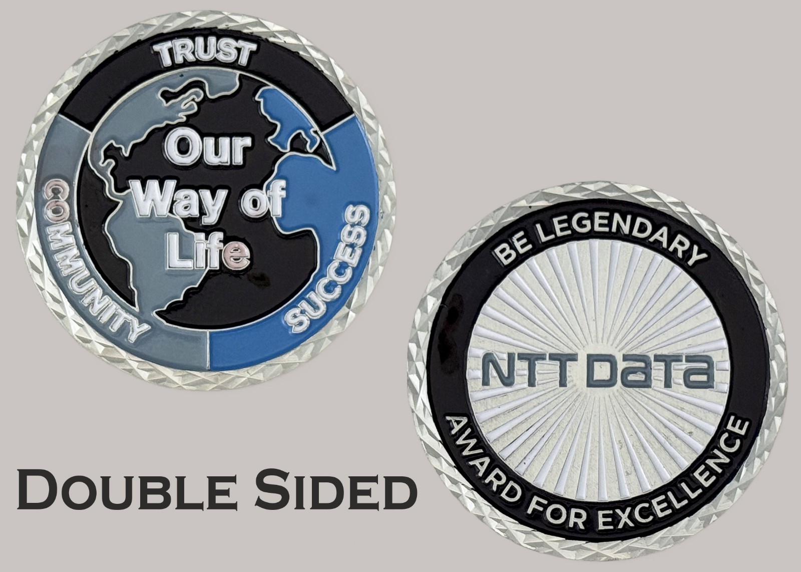 NTT Data Excellence Award Our Way Of Life Challenge Coin J#22 NTT Data Excellence Award Our Way Of Life Challenge Coin J#22