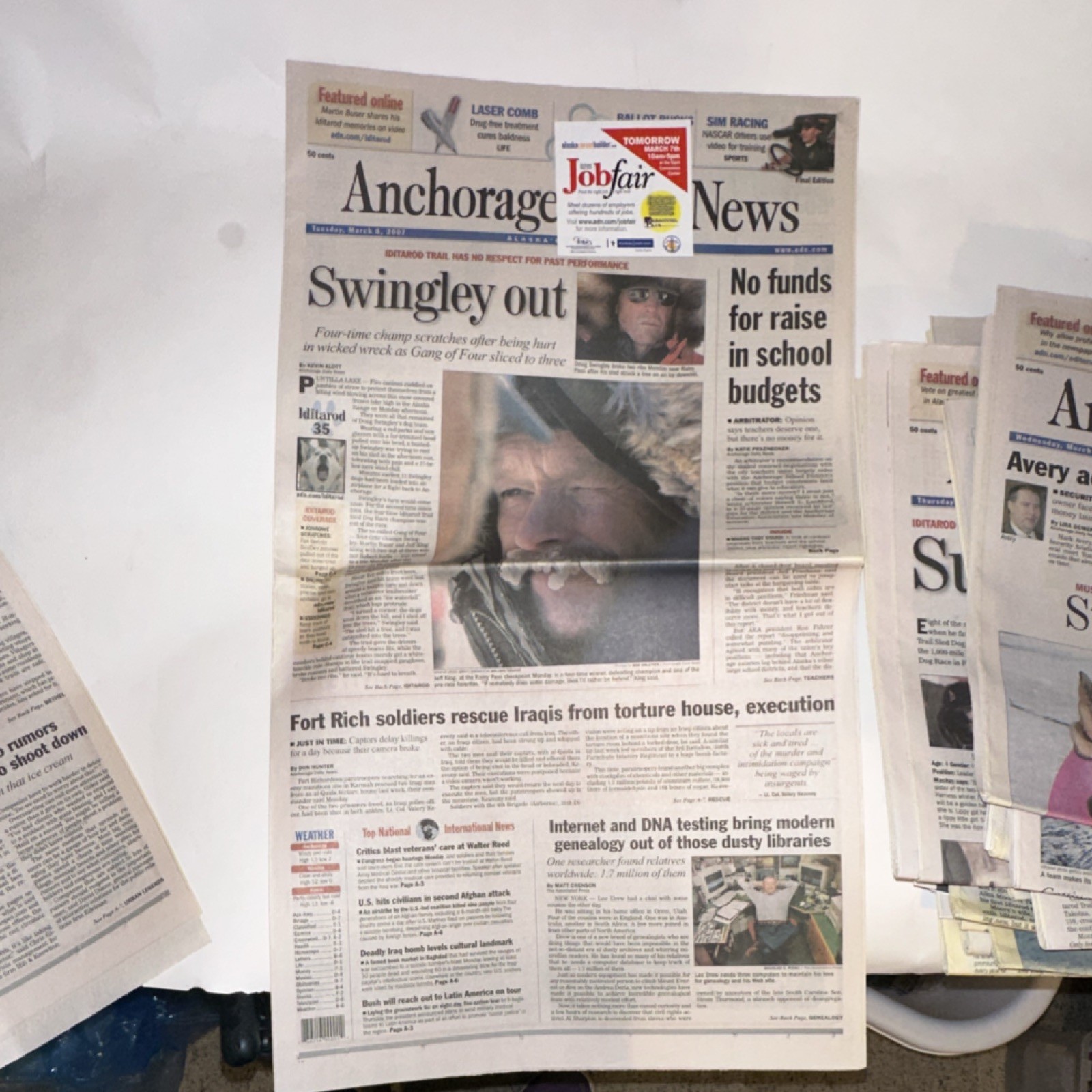 Anchorage Daily News Swingley Out Fort Rich Soldiers Newspaper March 11, 2003 Anchorage Daily News Swingley Out Fort Rich Soldiers Newspaper March 11, 2003