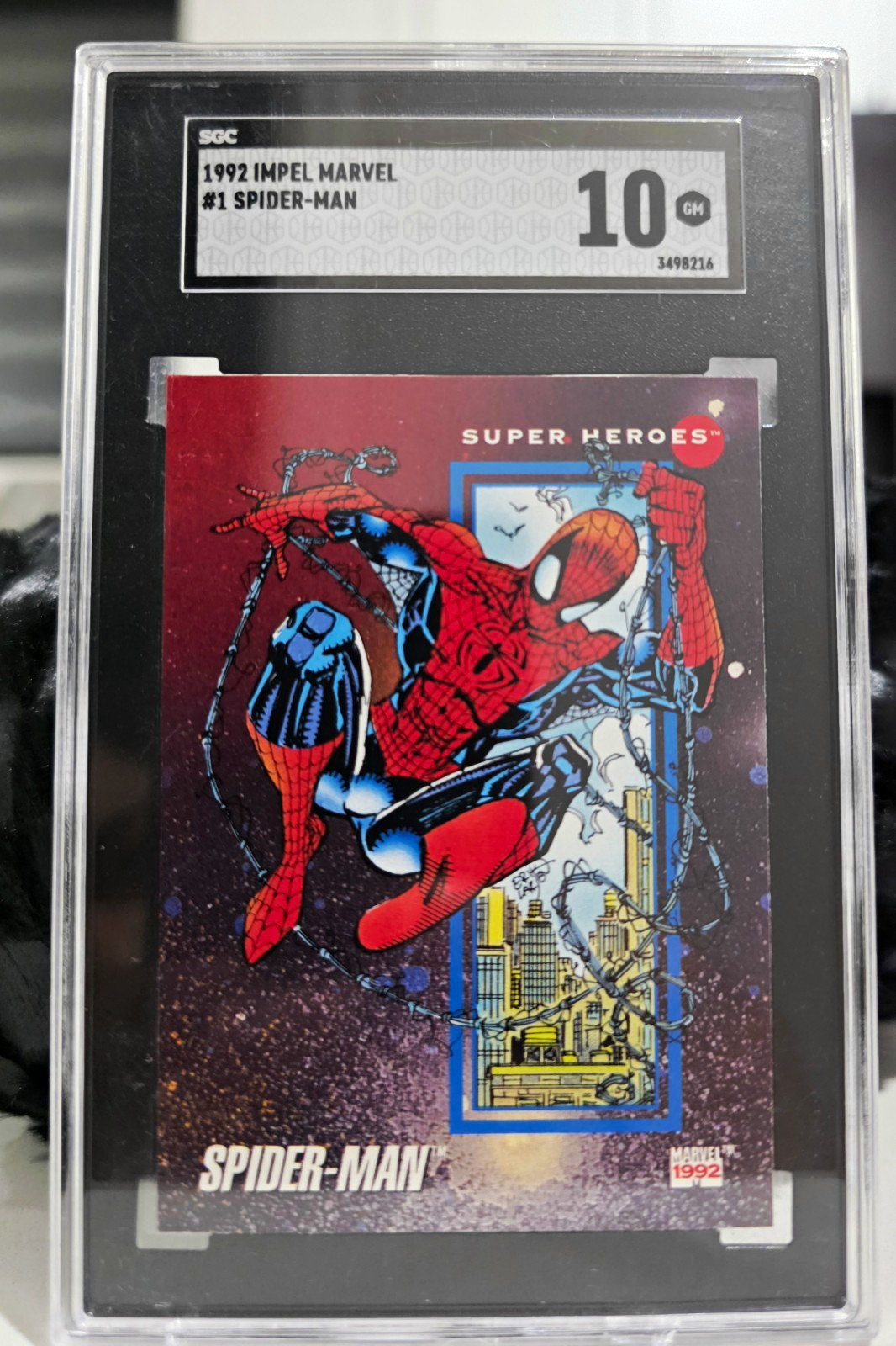 1992 Impel Marvel Super Heroes Base Set #1 Spider-Man- SGC 10 Gem Mint 💎 