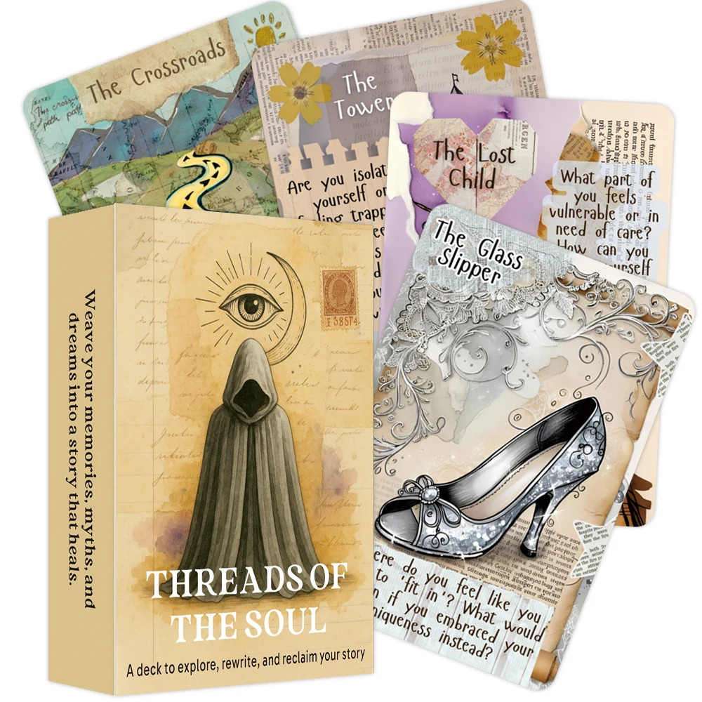 Threads of the Soul 50 Oracle Cards: 12x8cm (4.7x3.1") Deck for Self-Reflection Threads of the Soul 50 Oracle Cards: 12x8cm (4.7x3.1") Deck for Self-Reflection