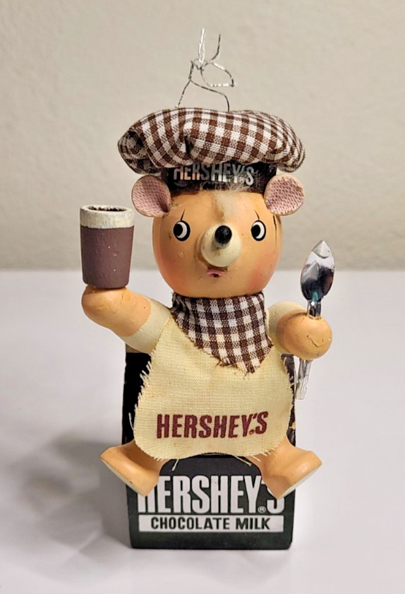Vintage Hershey’s Bear Ornament – Chocolate Milk Advertising Collectible Vintage Hershey’s Bear Ornament – Chocolate Milk Advertising Collectible
