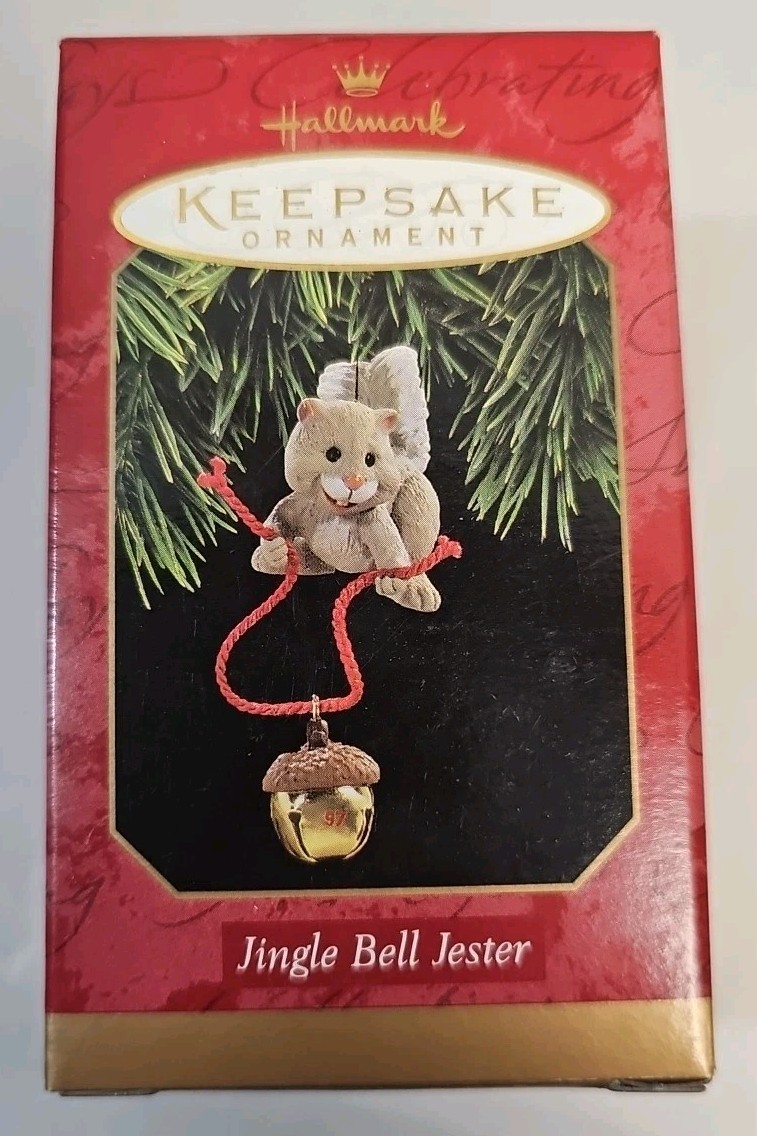 1997 Hallmark Jingle Bell Jester Keepsake Ornament Squirrel BRAND NEW IN BOX HTF 1997 Hallmark Jingle Bell Jester Keepsake Ornament Squirrel BRAND NEW IN BOX HTF