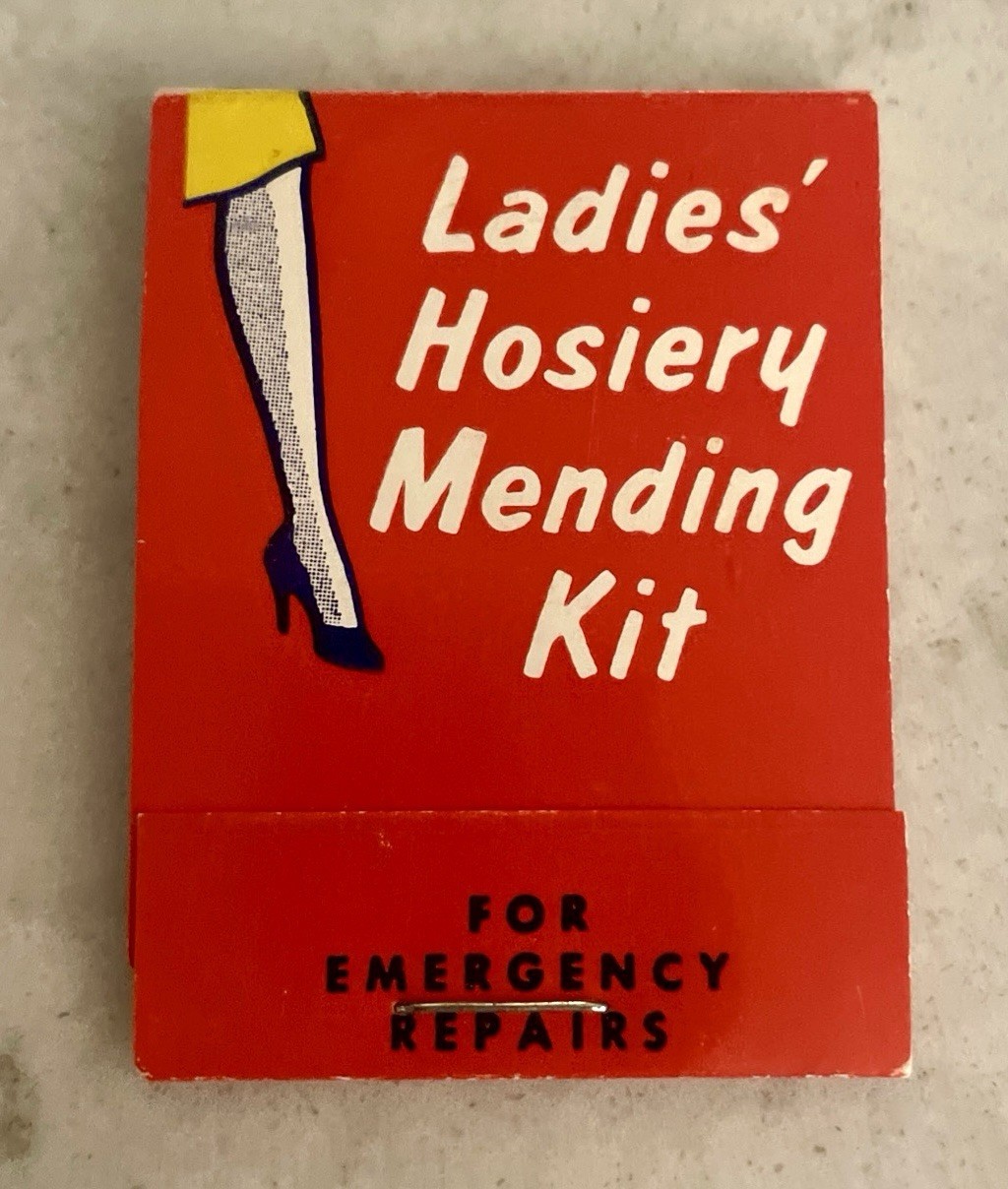Vintage Wonder Bread Advertising Ladies Hosiery Mending Kit Matchbook Sewing