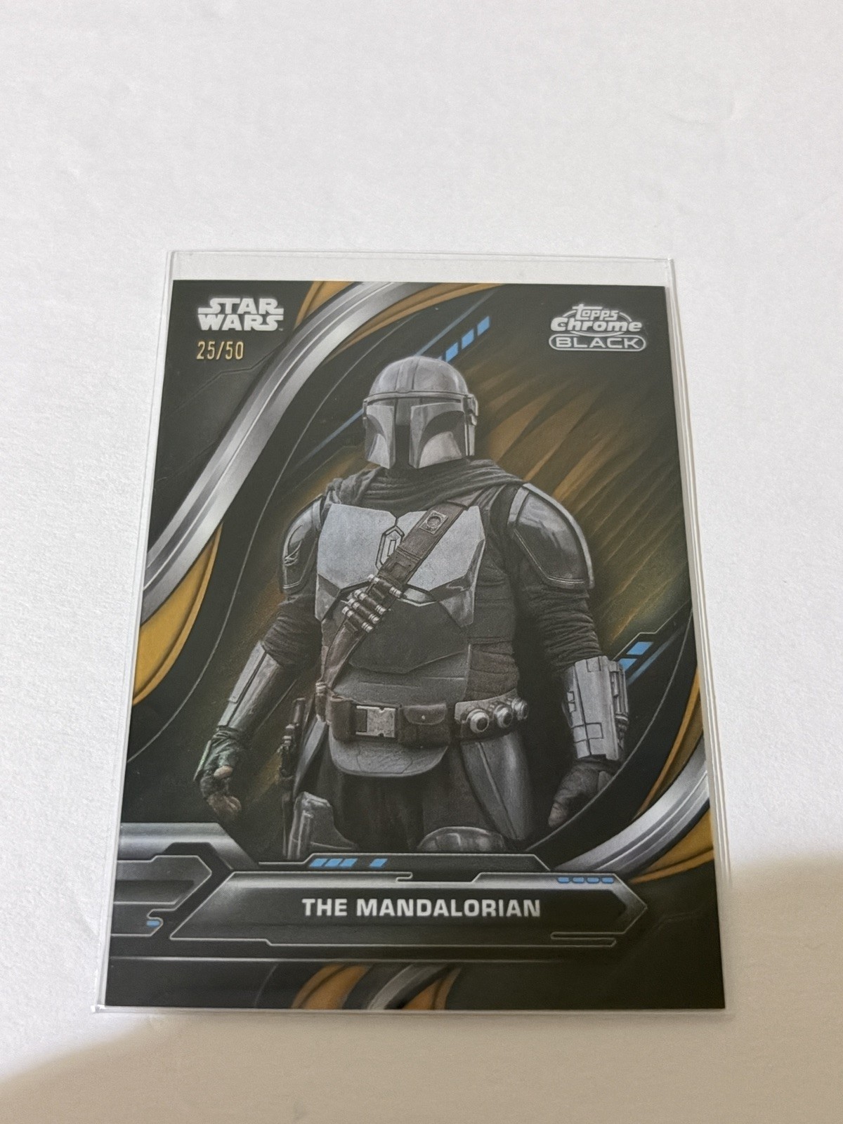 2024 Topps Chrome Black Star Wars The Mandalorian Gold #/50 2024 Topps Chrome Black Star Wars The Mandalorian Gold #/50