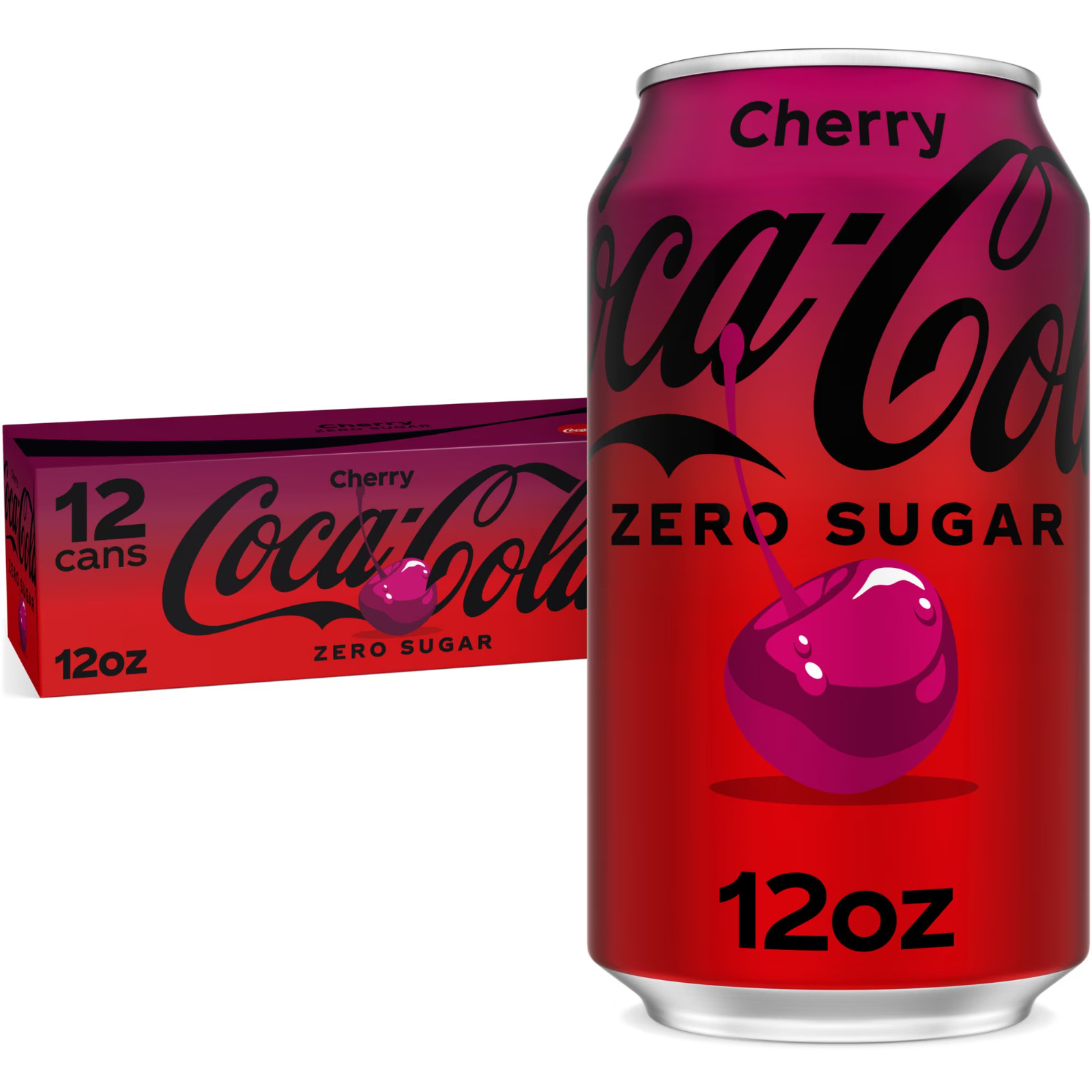 Coca-Cola Zero Sugar Cherry Float 12oz Cans 12 Pack Fridge Pack Coca-Cola Zero Sugar Cherry Float 12oz Cans 12 Pack Fridge Pack
