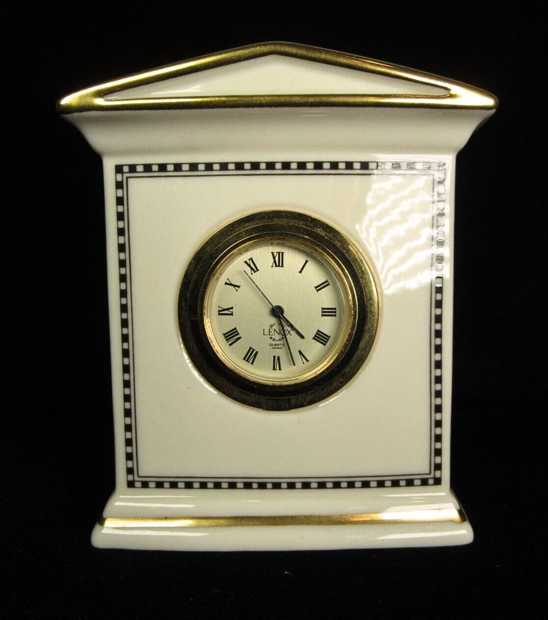 Lenox Forum Black Porcelain Clock