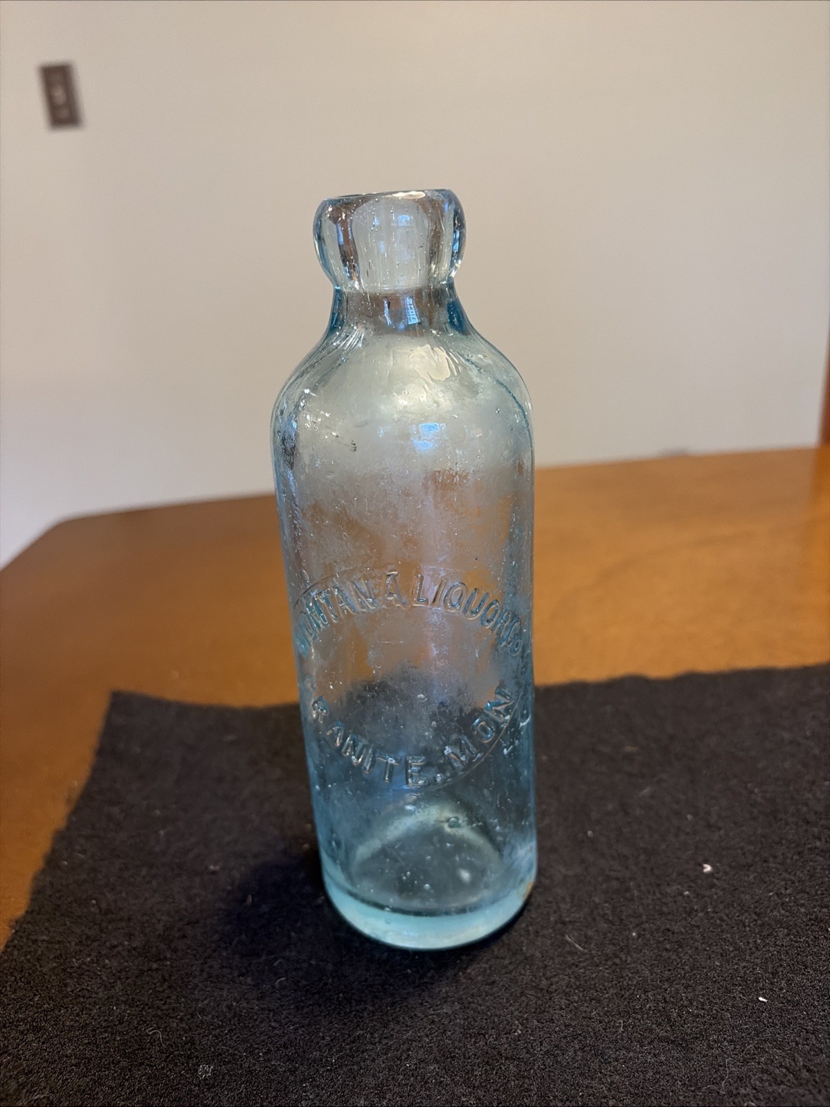 Rare 1880s Antique Montana Liquor Co Granite Silver Ghost Town Blob Top Bottle Rare 1880s Antique Montana Liquor Co Granite Silver Ghost Town Blob Top Bottle