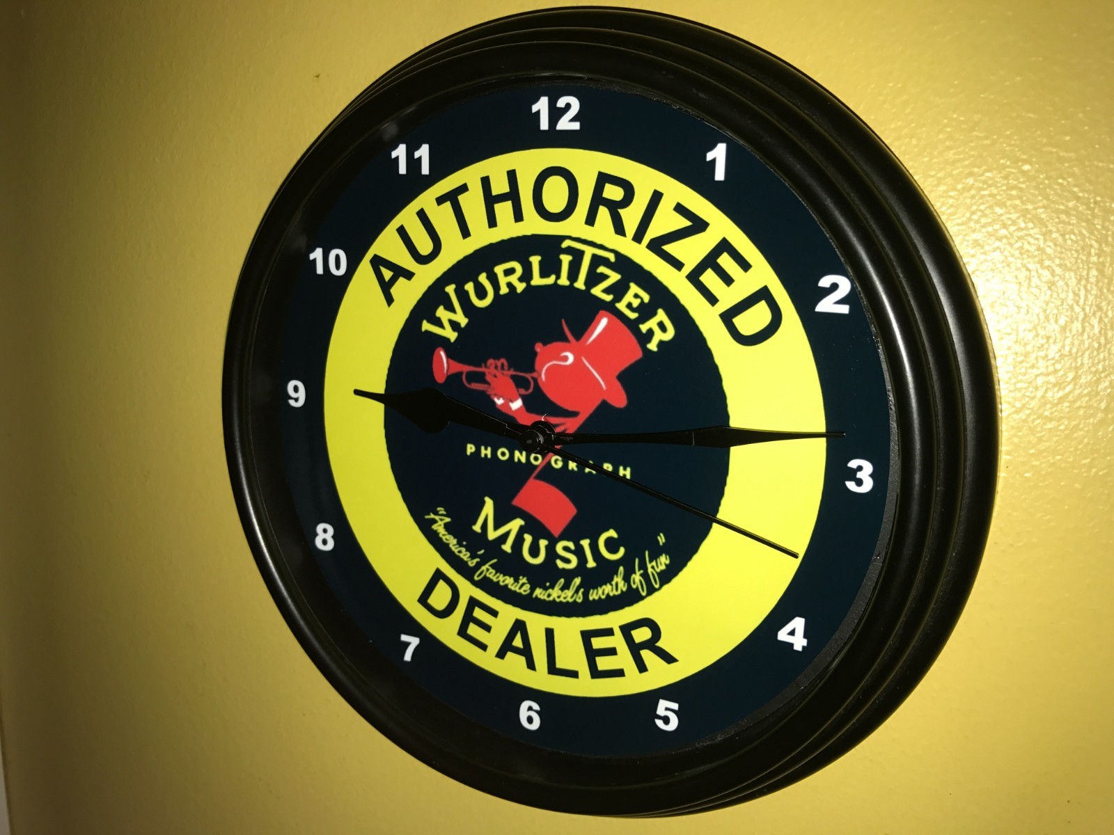 Wurlitzer Jukebox AuthDealer Phonograph Arcade GameRoom Advertising Clock Sign Wurlitzer Jukebox AuthDealer Phonograph Arcade GameRoom Advertising Clock Sign
