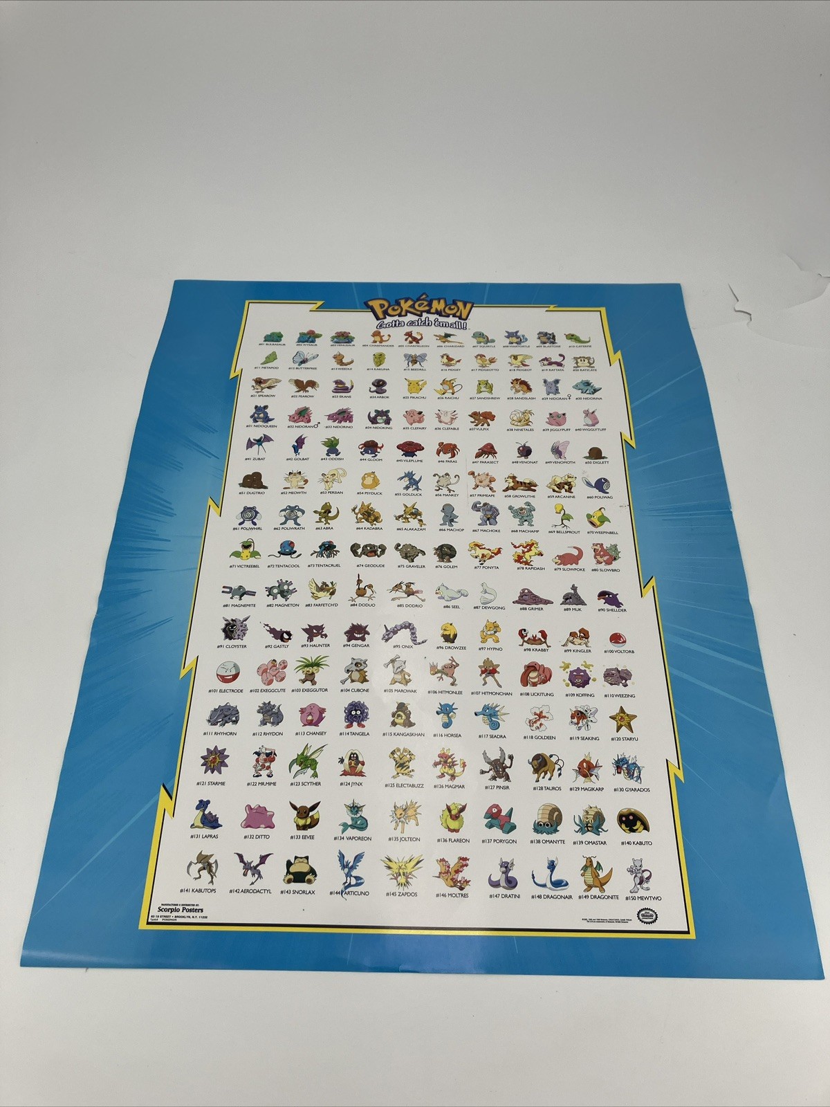 Vintage 90’s Scorpio Pokemon Gotta Catch 'Em All 16”x20” Poster 1998 Vintage 90’s Scorpio Pokemon Gotta Catch 'Em All 16”x20” Poster 1998