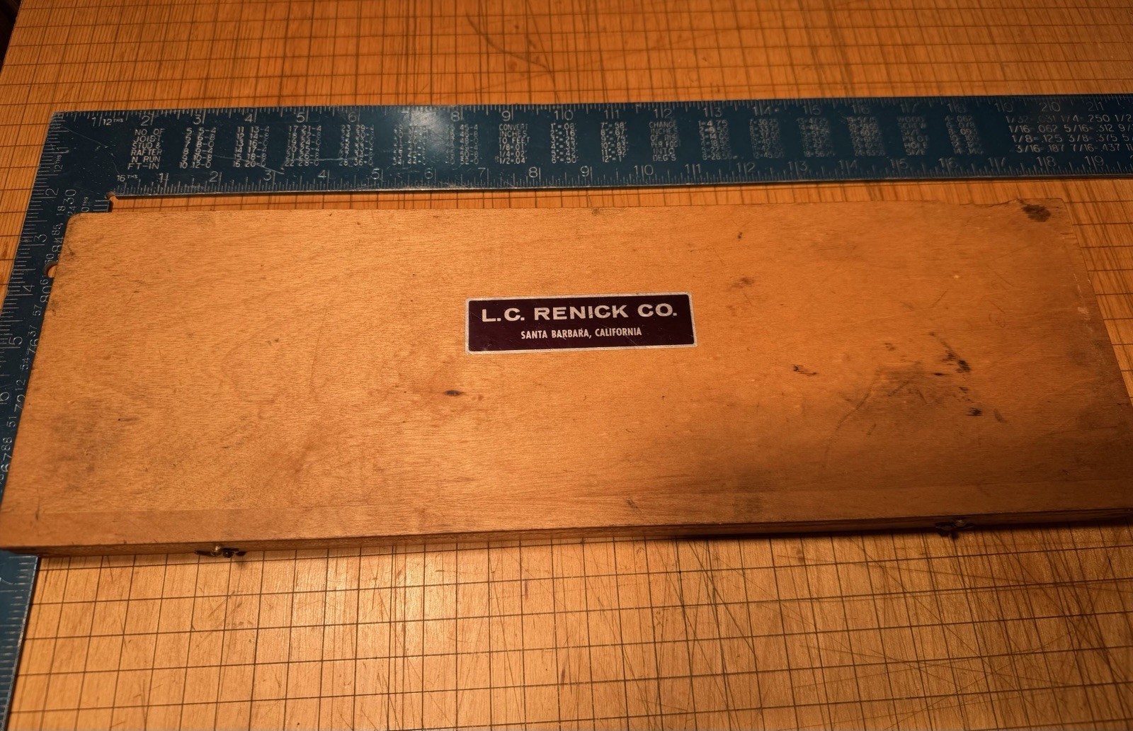 Rare Vintage L.C. Renick Co. 7.62 Master-Bar Caliper, US Gov Stamp, Instructions Rare Vintage L.C. Renick Co. 7.62 Master-Bar Caliper, US Gov Stamp, Instructions