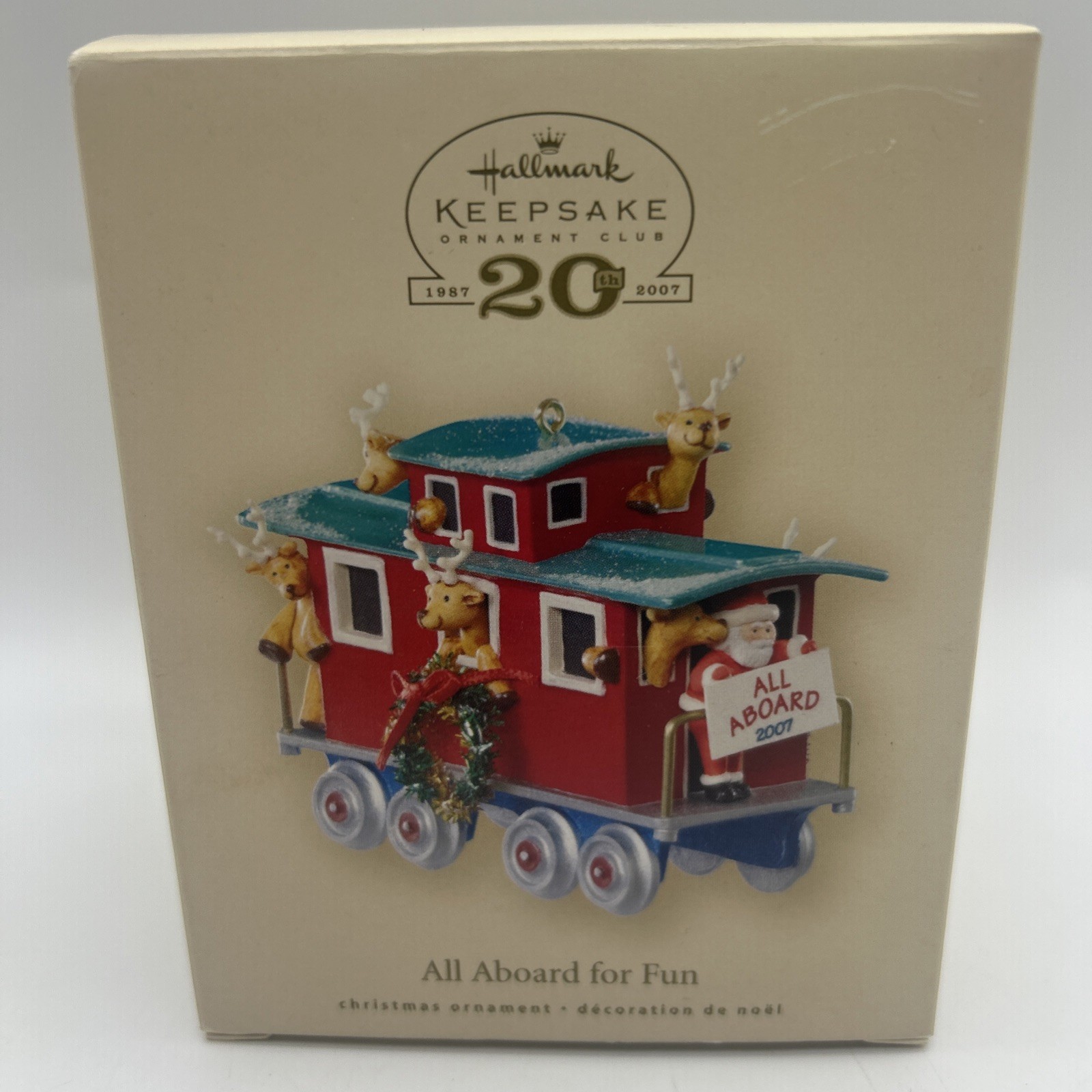 NEW Hallmark Keepsake Ornament All Aboard For Fun 2007 20th Anniversary NEW Hallmark Keepsake Ornament All Aboard For Fun 2007 20th Anniversary