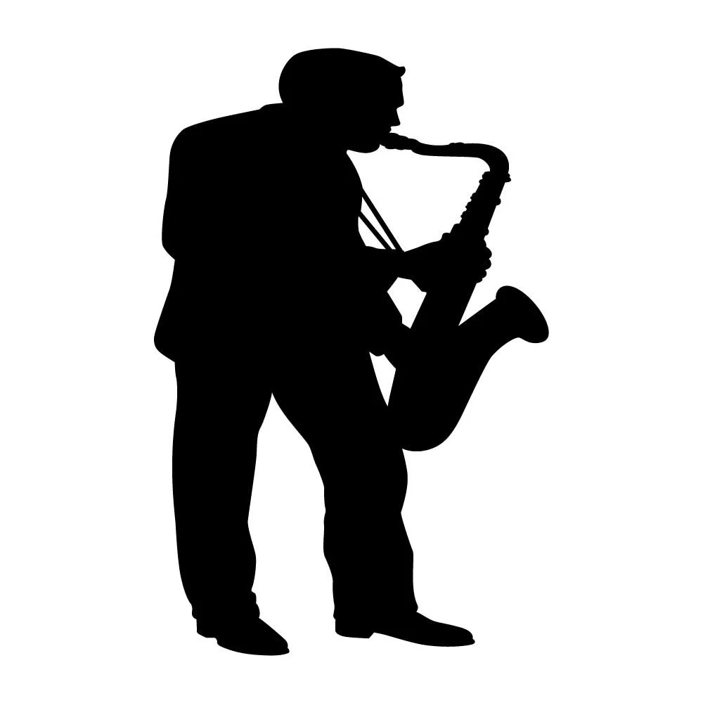 Sax Saxophone Player Music Decal Sticker Black Die Cut Vinyl Sax Saxophone Player Music Decal Sticker Black Die Cut Vinyl