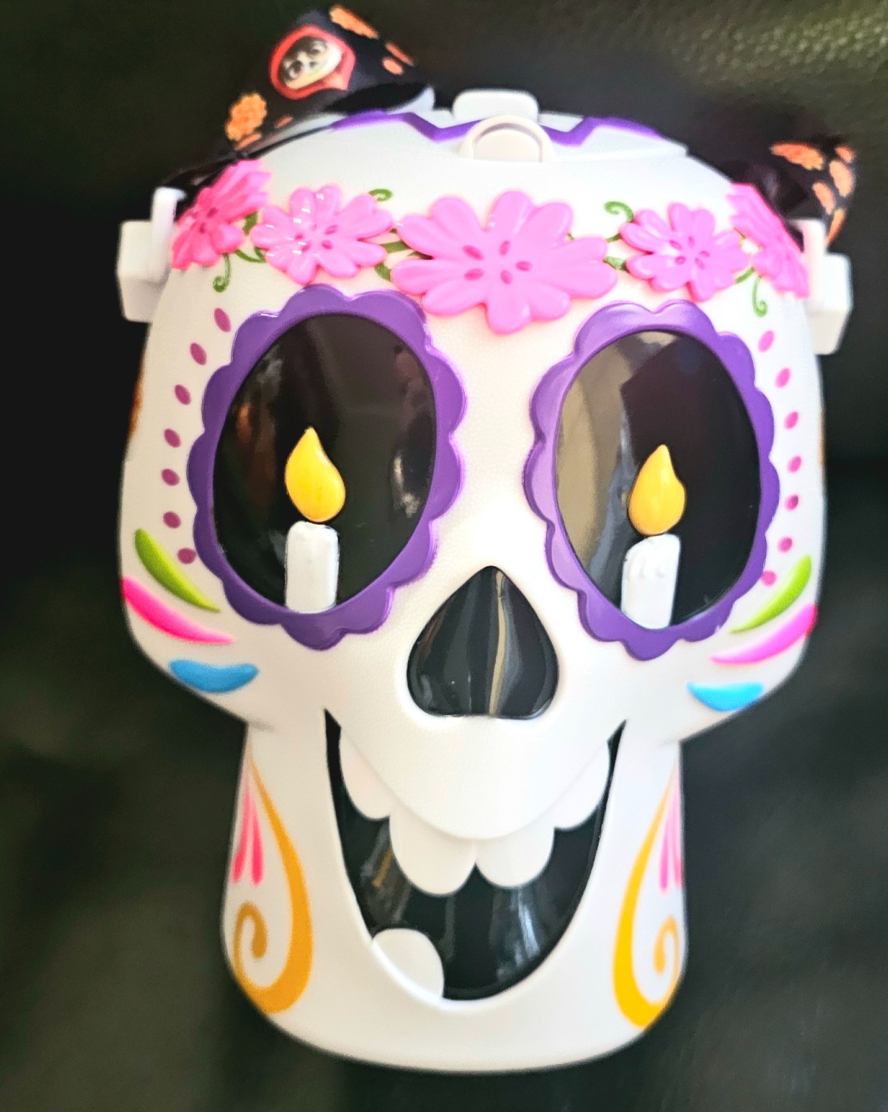 Disneyland 2024 Coco Day of The Dead Floral Skull Sipper Souvenir Cup Lights Up Disneyland 2024 Coco Day of The Dead Floral Skull Sipper Souvenir Cup Lights Up