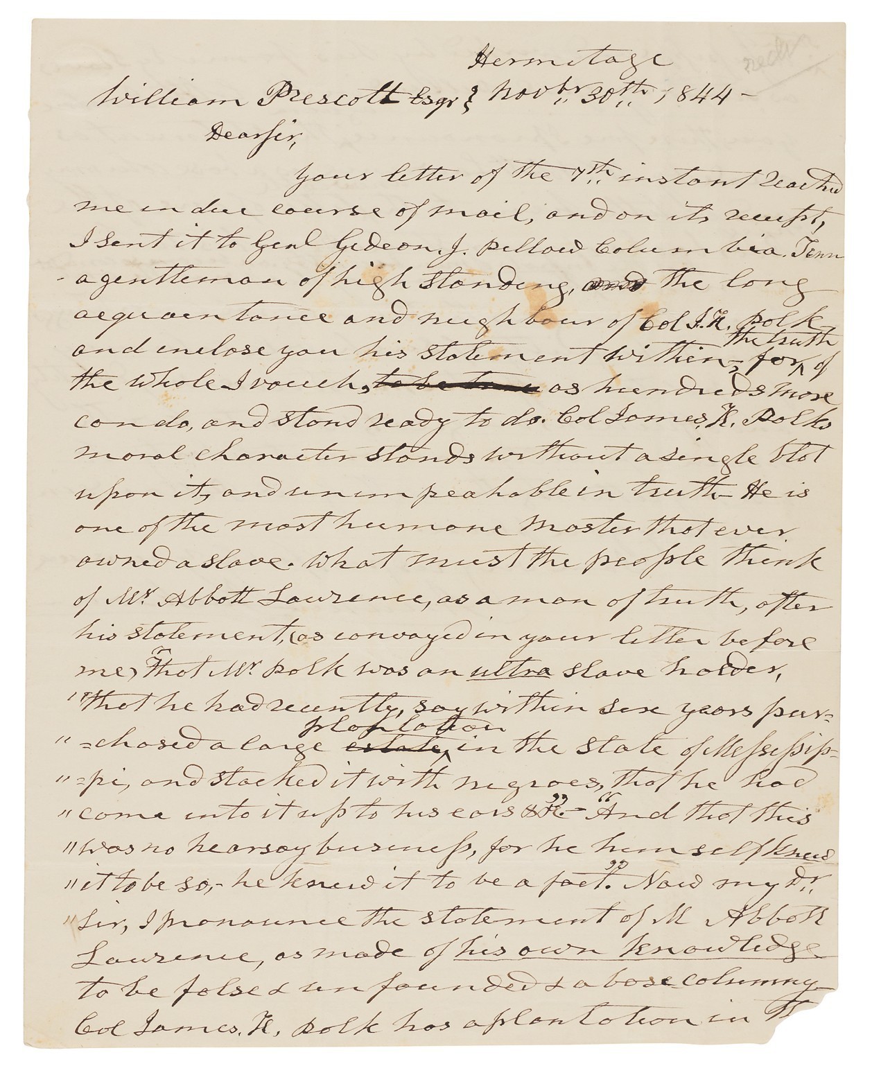 Andrew Jackson Signed Autograph Letter ALS 1844 Defends James Polk PSA Framed Andrew Jackson Signed Autograph Letter ALS 1844 Defends James Polk PSA Framed