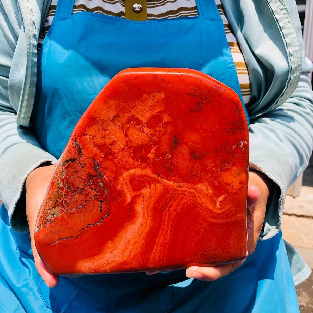 9.65LB Large Natural Red Jasper ore standard Quartz Crystal Healing Sample 5907