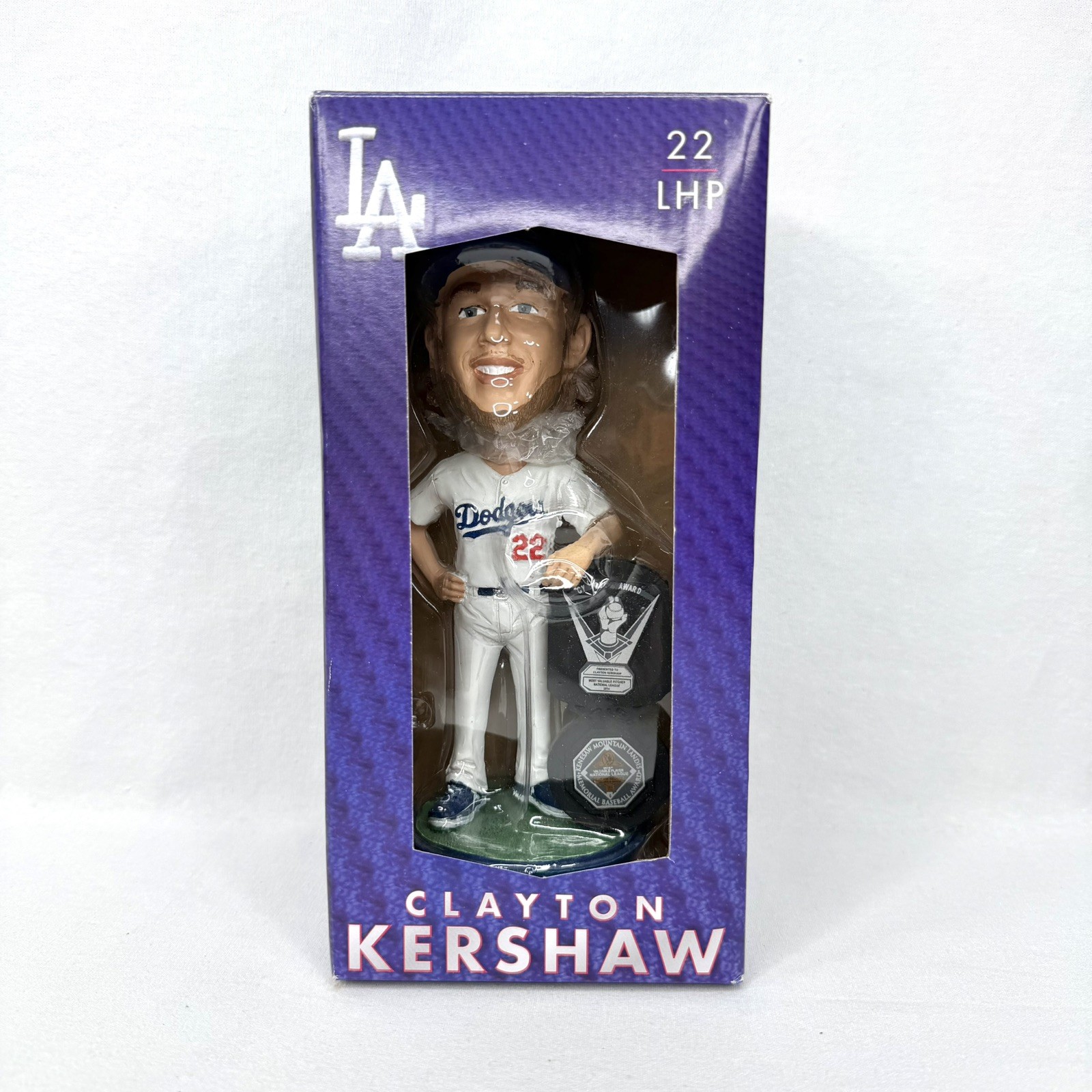 Clayton Kershaw 2015 Cy Young MVP Award MLB Dodgers Bobblehead w/ Box LAD Clayton Kershaw 2015 Cy Young MVP Award MLB Dodgers Bobblehead w/ Box LAD